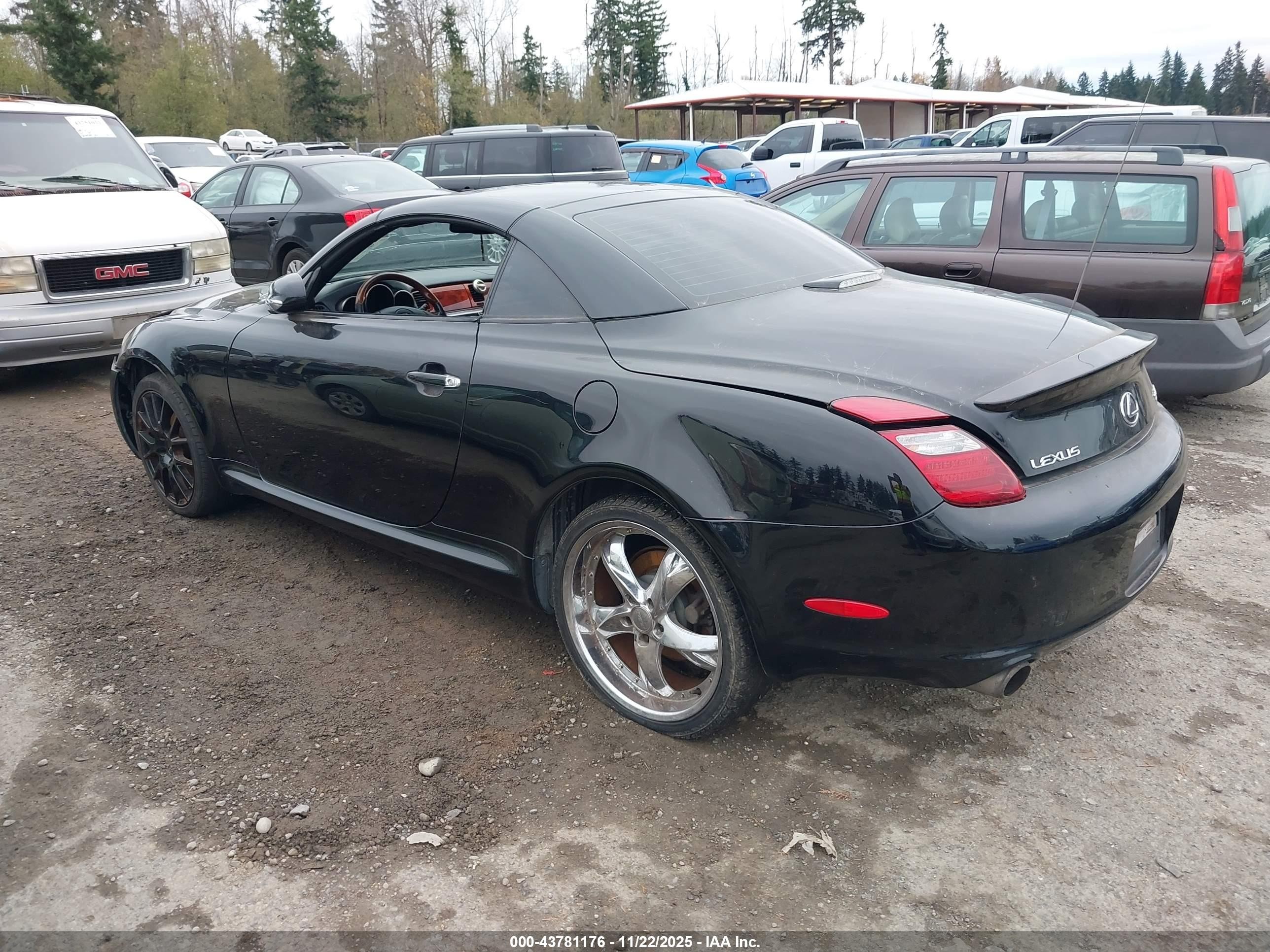 2006 Lexus Sc 430   Black vin: JTHFN48Y869002062