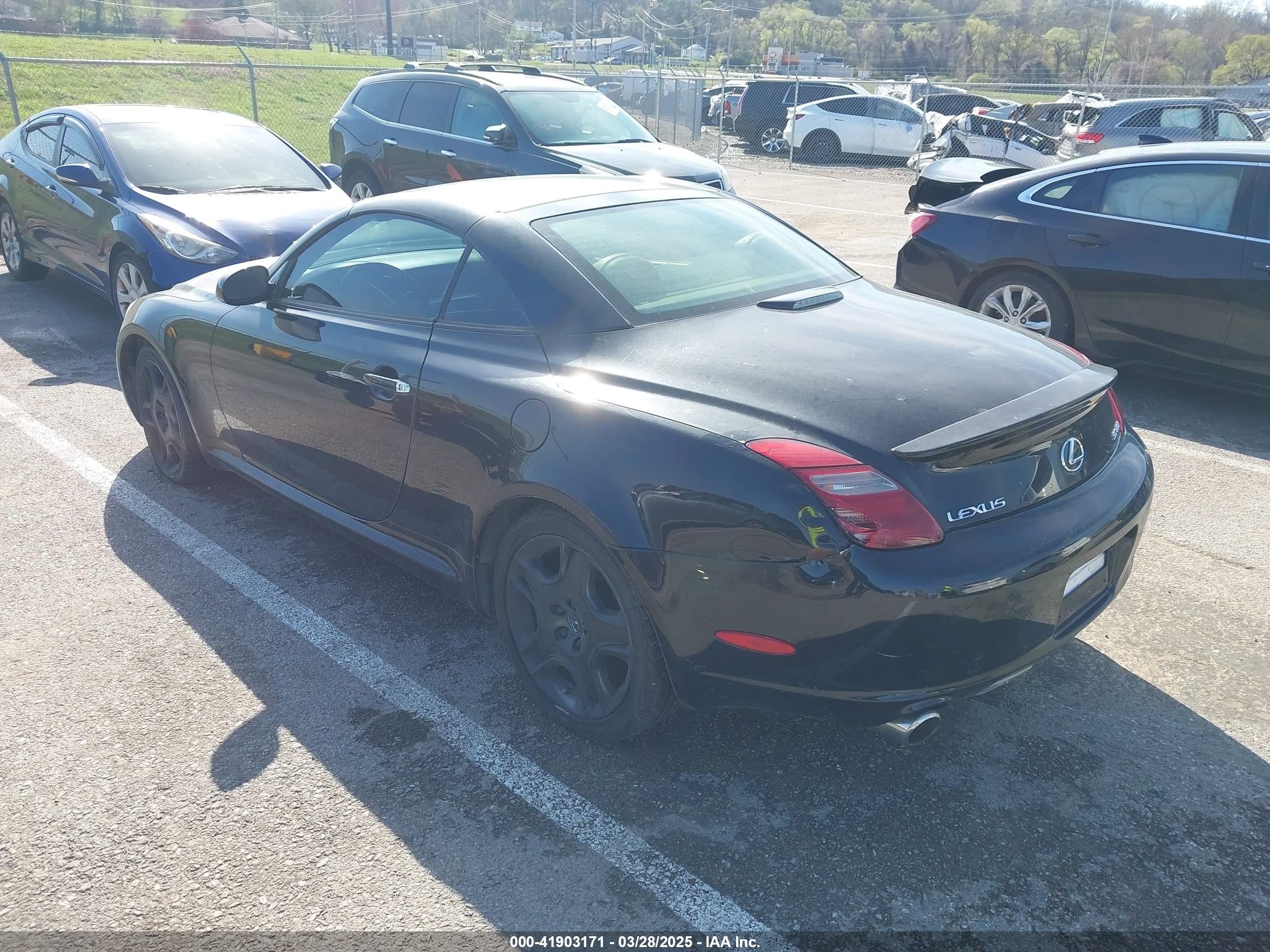 2006 Lexus Sc 430   Black vin: JTHFN48Y869002112