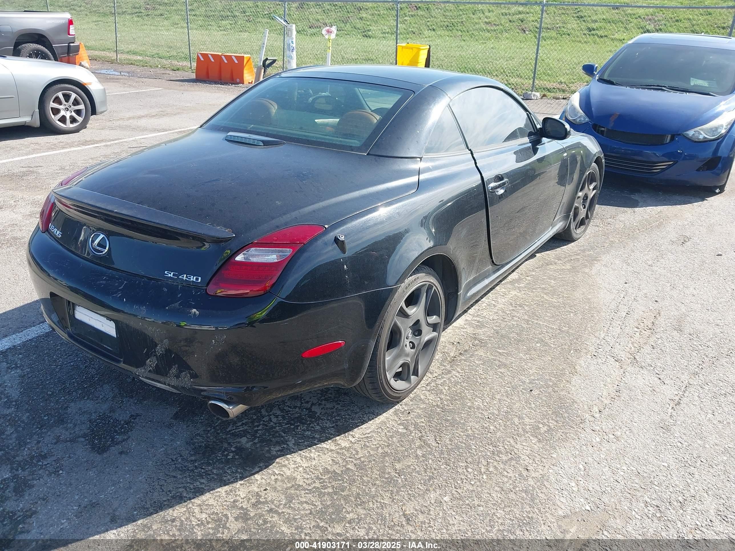 2006 Lexus Sc 430   Black vin: JTHFN48Y869002112