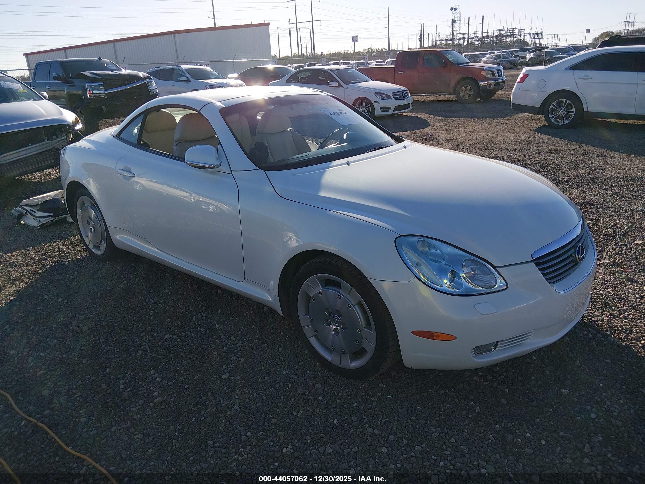 2002 Lexus Sc 430   White vin: JTHFN48Y920005583