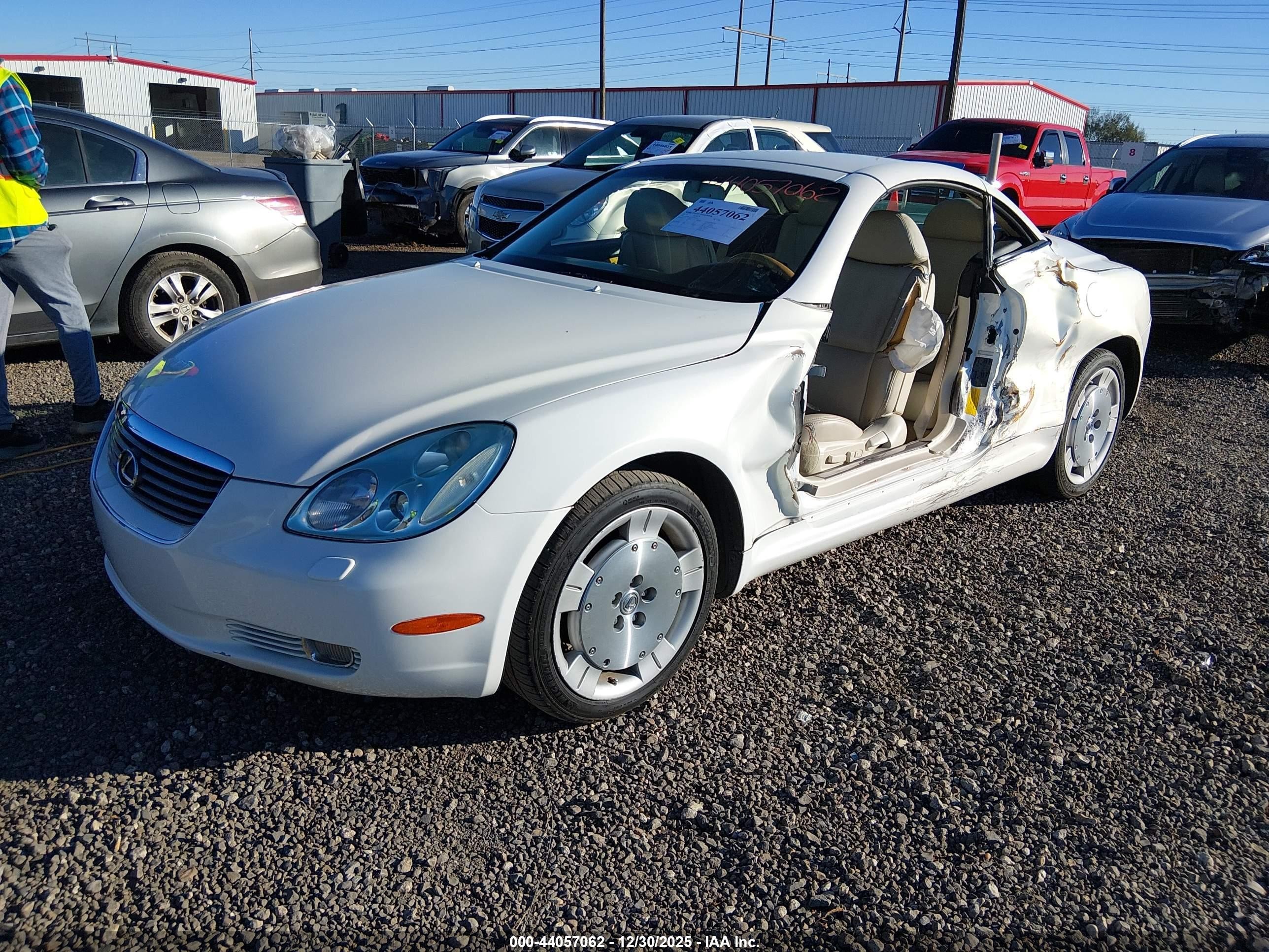 2002 Lexus Sc 430   White vin: JTHFN48Y920005583