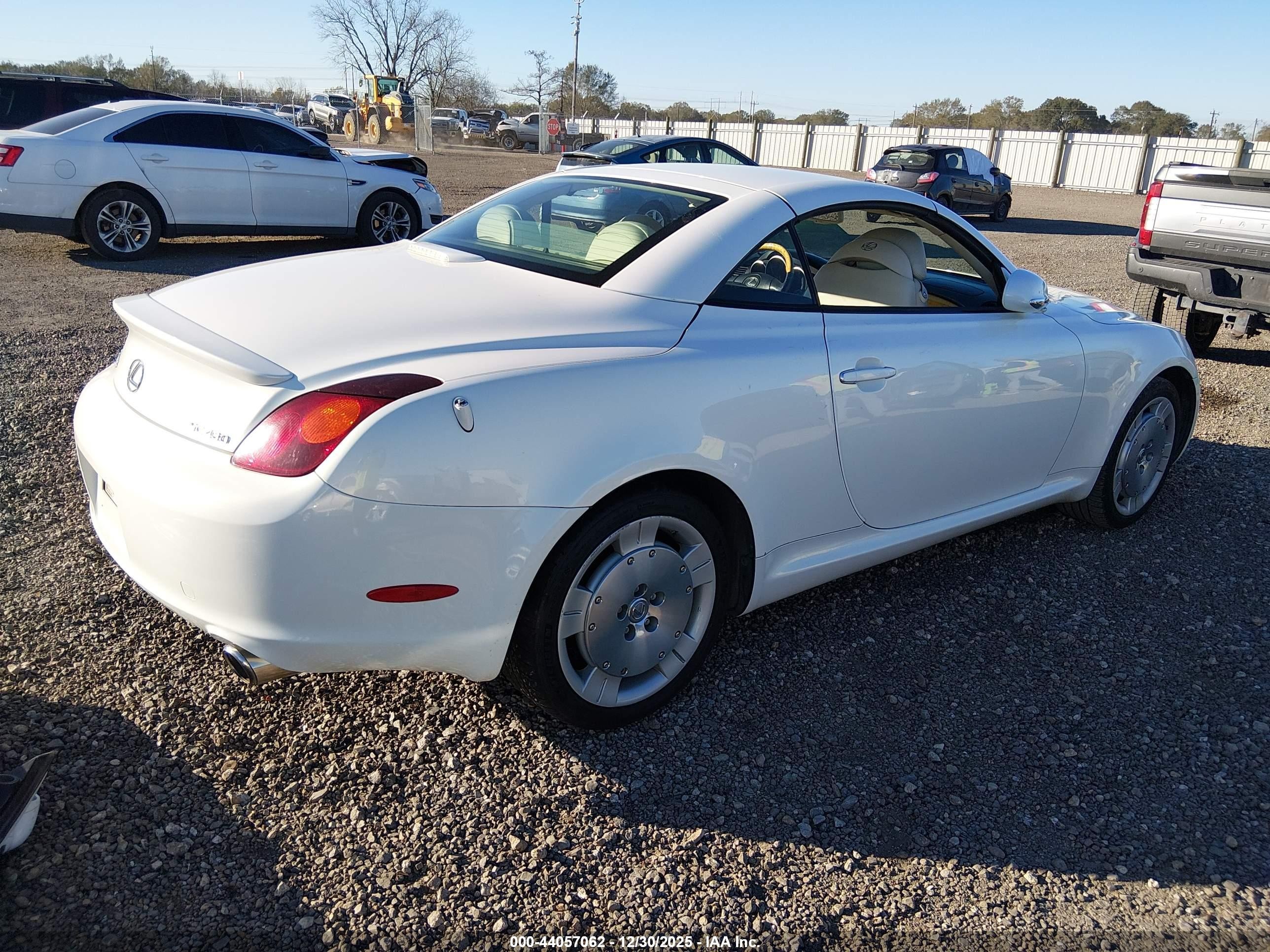 2002 Lexus Sc 430   White vin: JTHFN48Y920005583