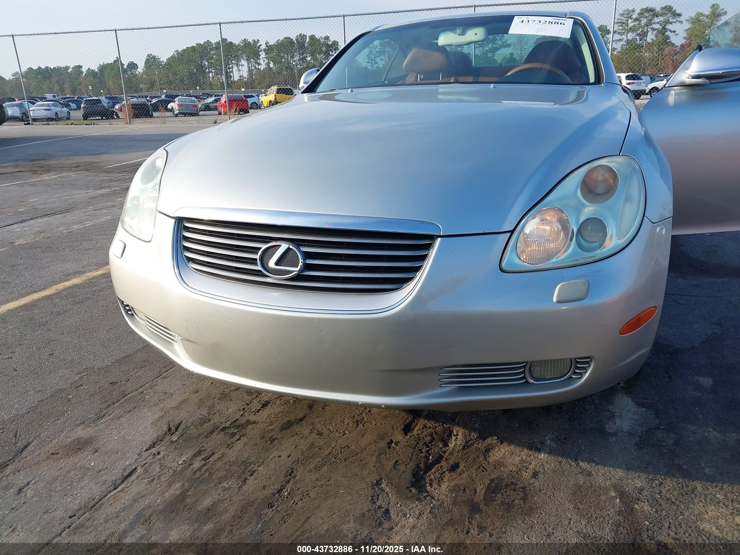 2002 Lexus Sc 430   Silver vin: JTHFN48Y920013926