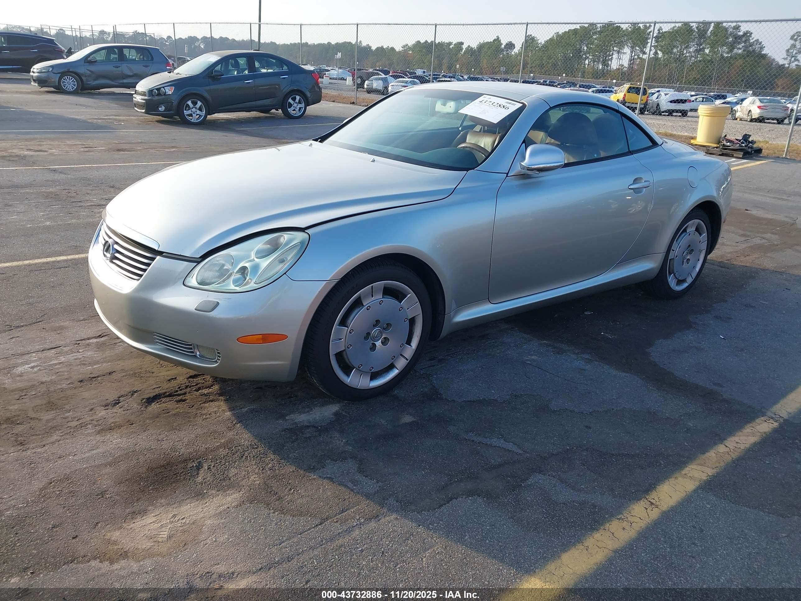 2002 Lexus Sc 430   Silver vin: JTHFN48Y920013926