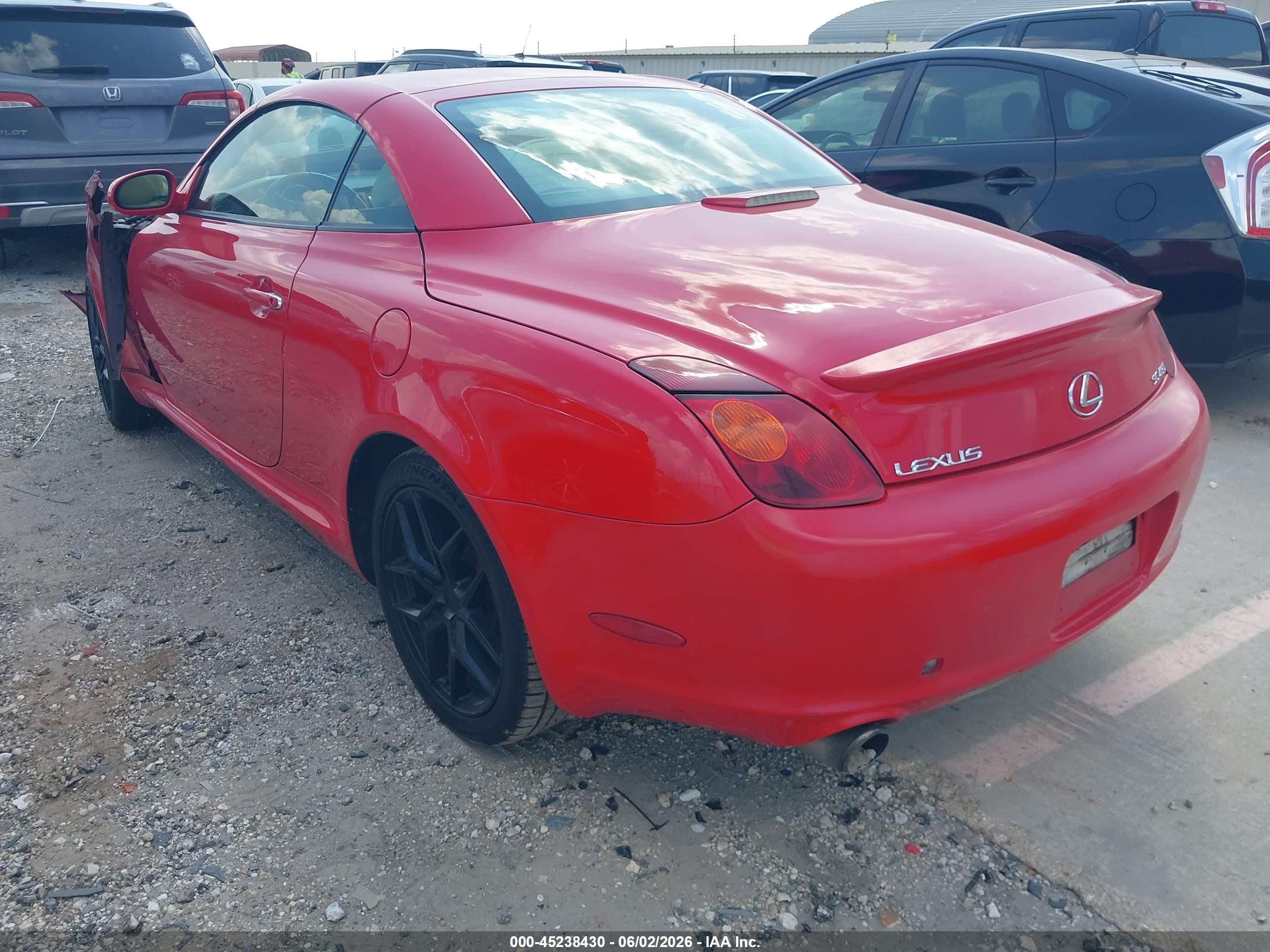 2002 Lexus Sc 430 Red vin: JTHFN48Y920026546