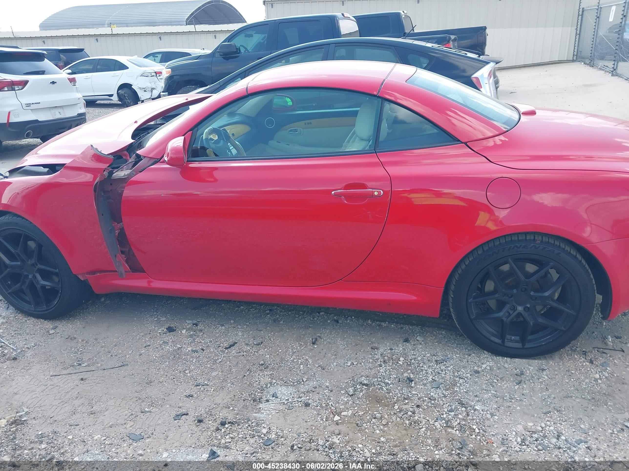 2002 Lexus Sc 430 Red vin: JTHFN48Y920026546