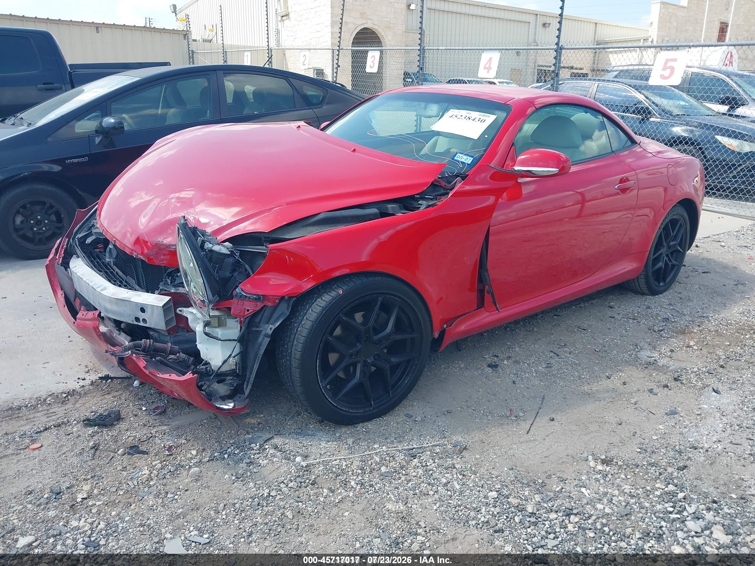 2002 Lexus Sc 430   Красный vin: JTHFN48Y920026546