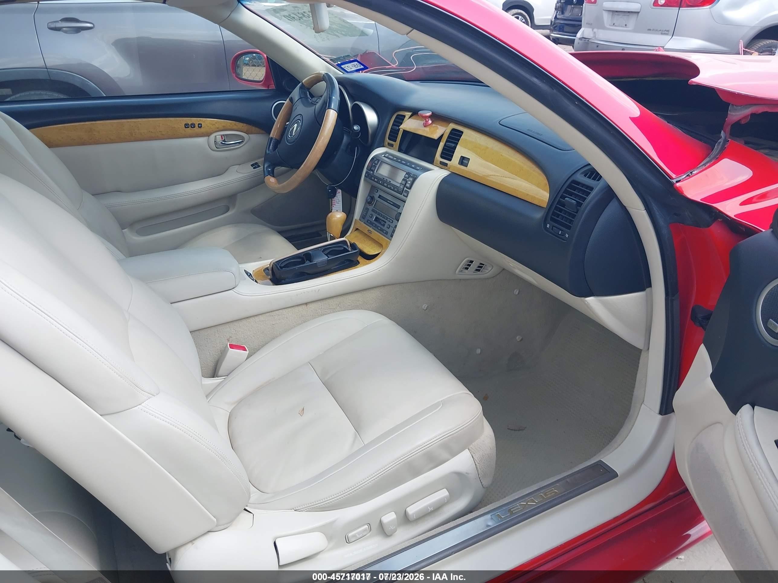 2002 Lexus Sc 430   Красный vin: JTHFN48Y920026546