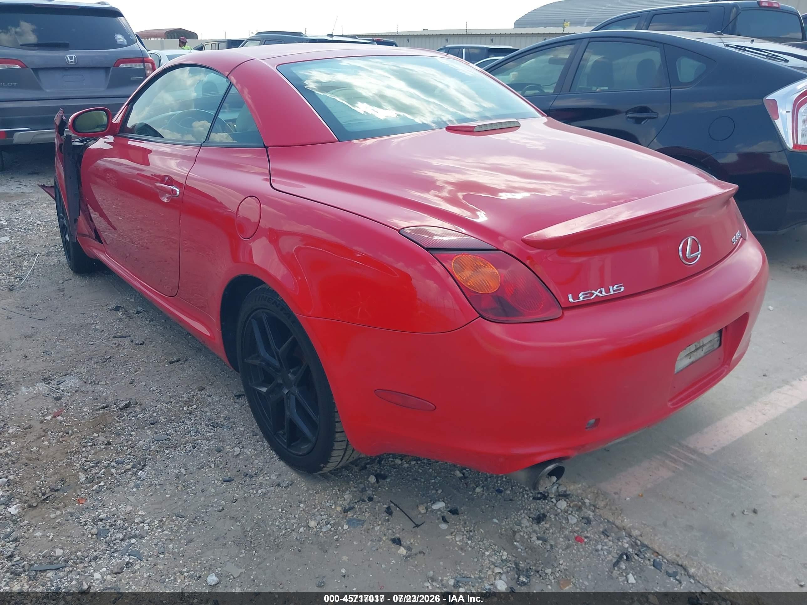 2002 Lexus Sc 430   Красный vin: JTHFN48Y920026546