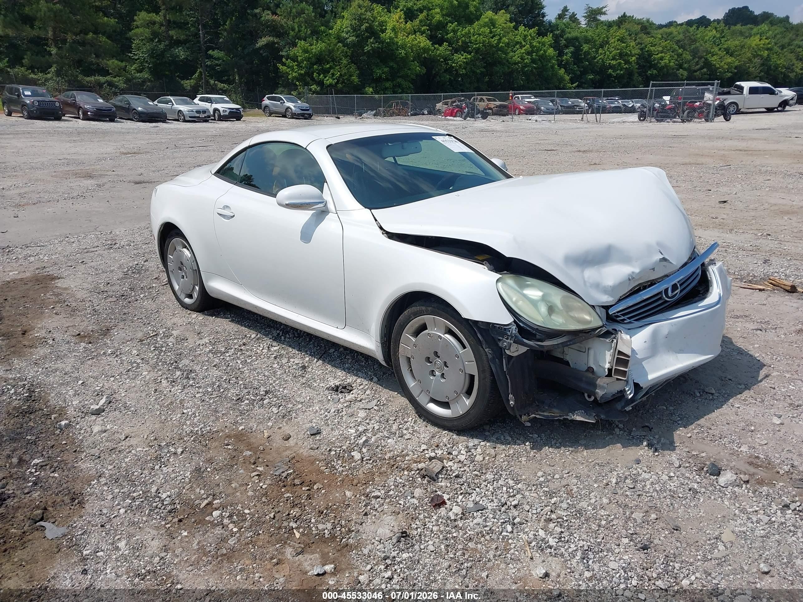2002 Lexus Sc 430   Белый vin: JTHFN48Y920027048