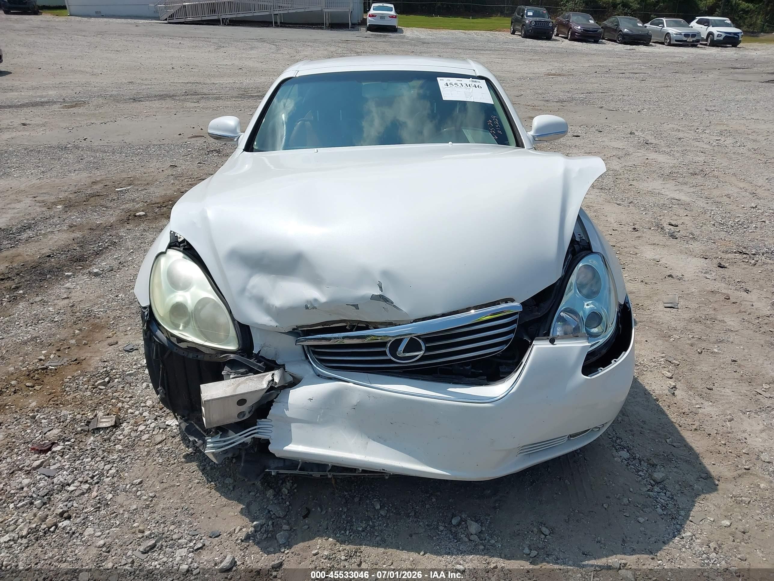 2002 Lexus Sc 430   White vin: JTHFN48Y920027048