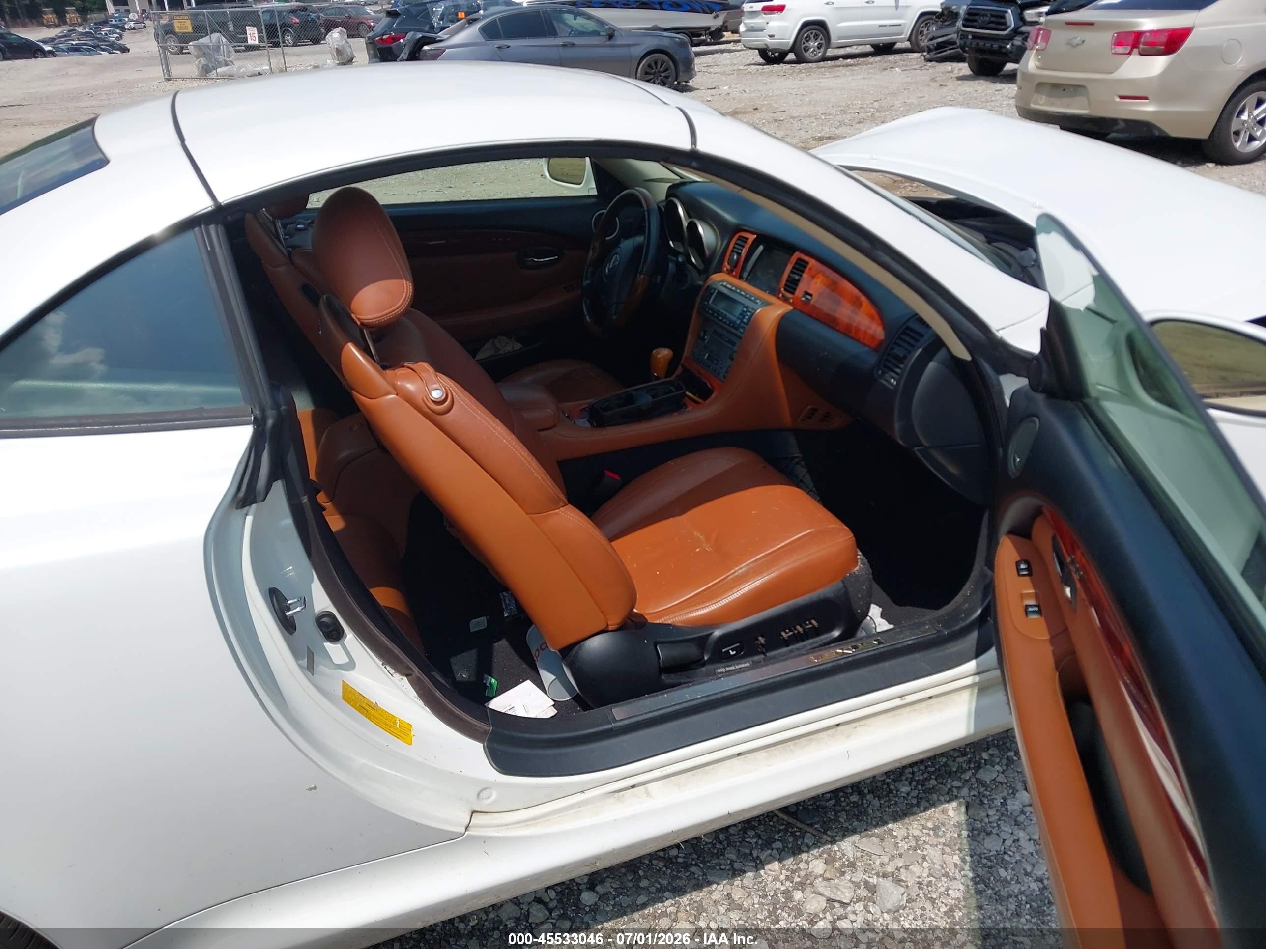 2002 Lexus Sc 430   White vin: JTHFN48Y920027048