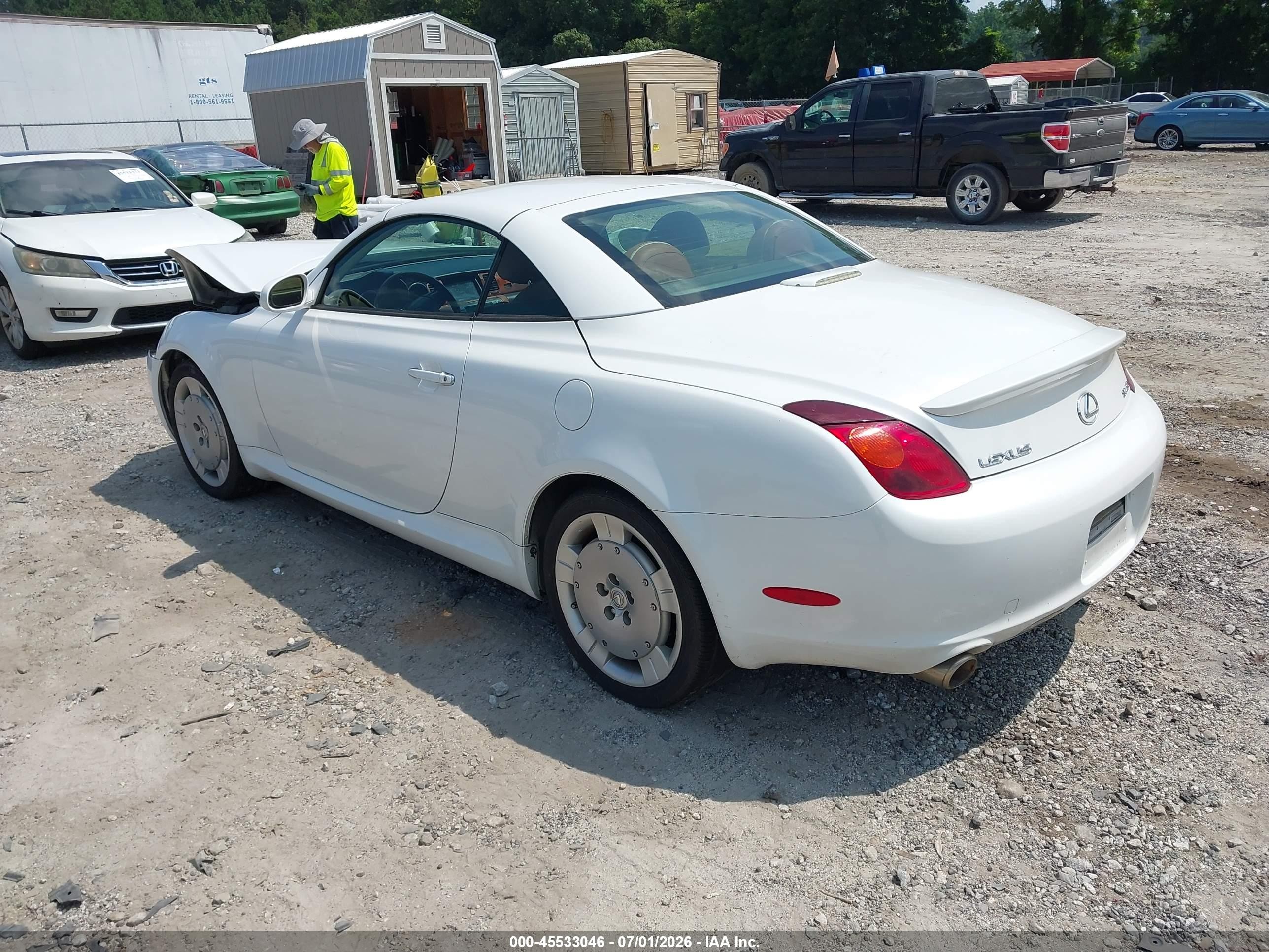 2002 Lexus Sc 430   White vin: JTHFN48Y920027048