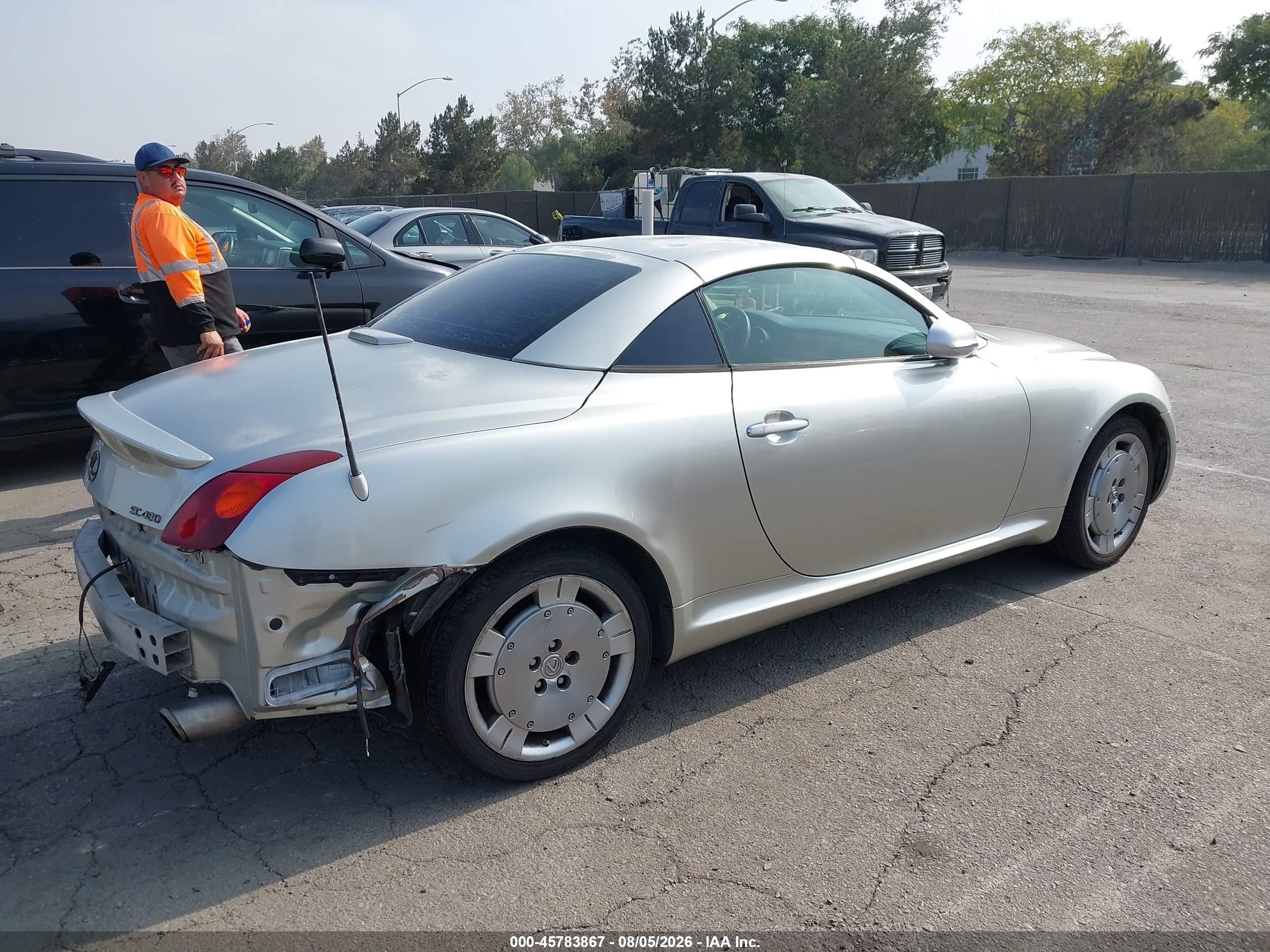 2003 Lexus Sc 430   Silver vin: JTHFN48Y930035703