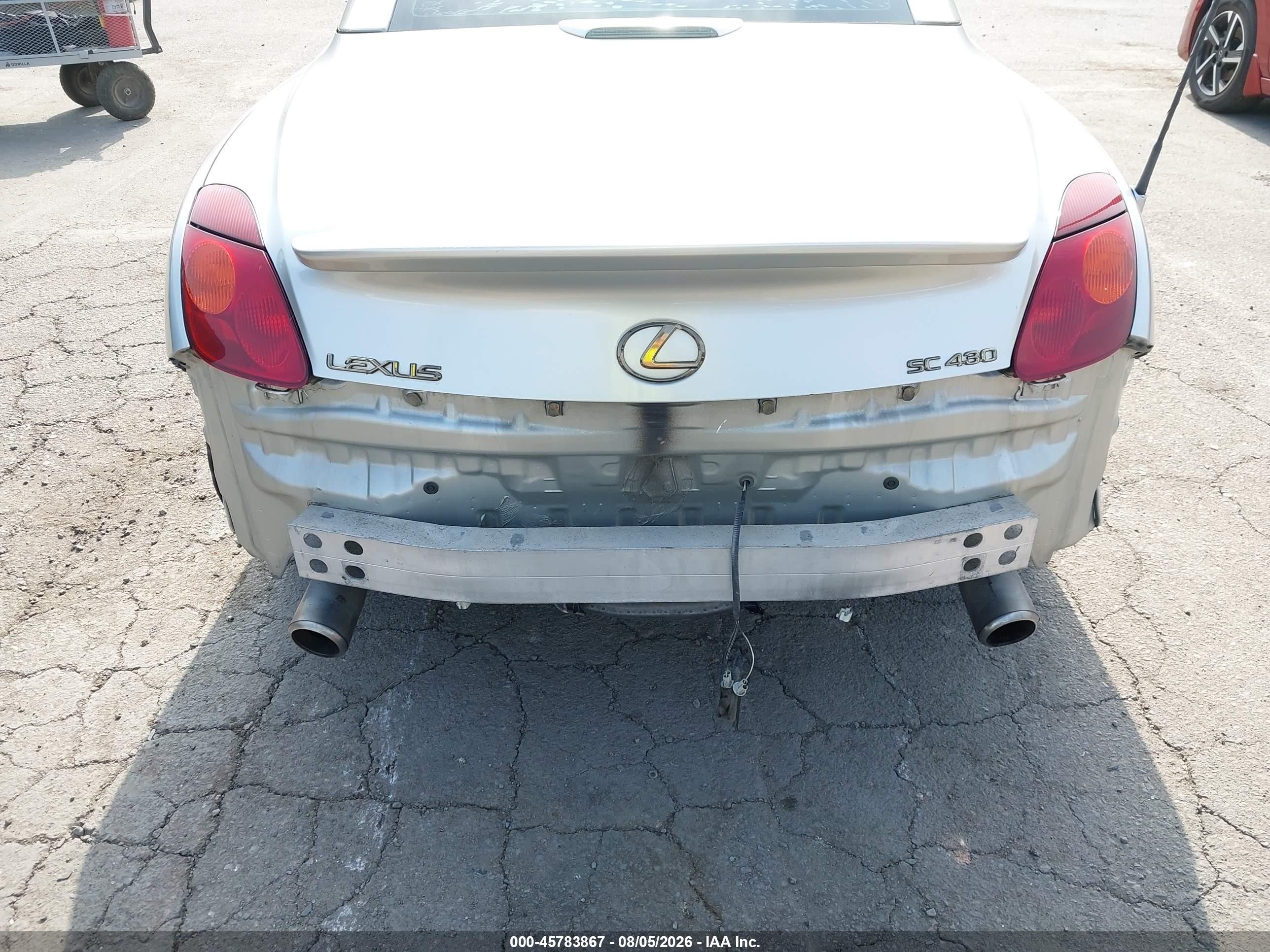 2003 Lexus Sc 430   Silver vin: JTHFN48Y930035703