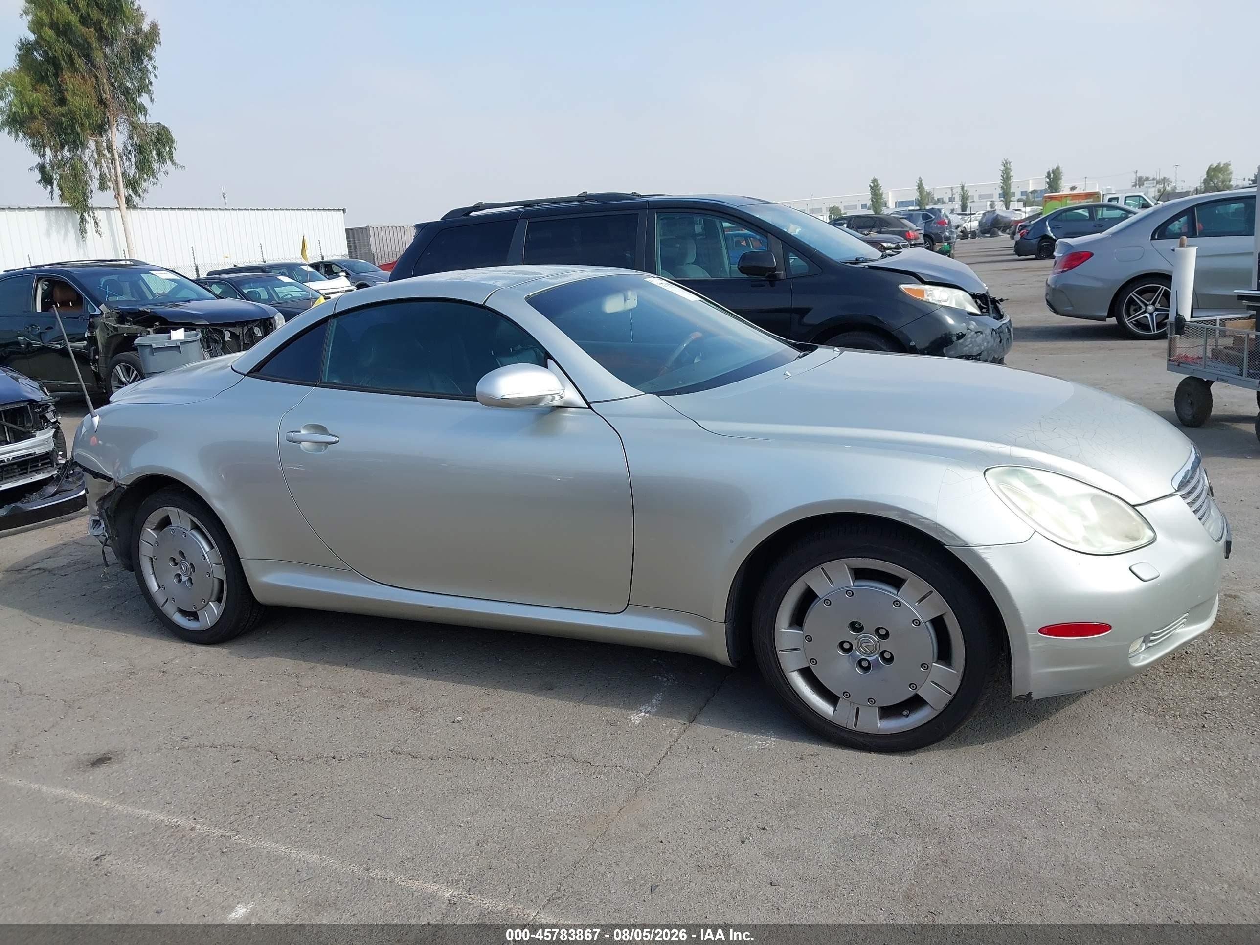 2003 Lexus Sc 430   Silver vin: JTHFN48Y930035703