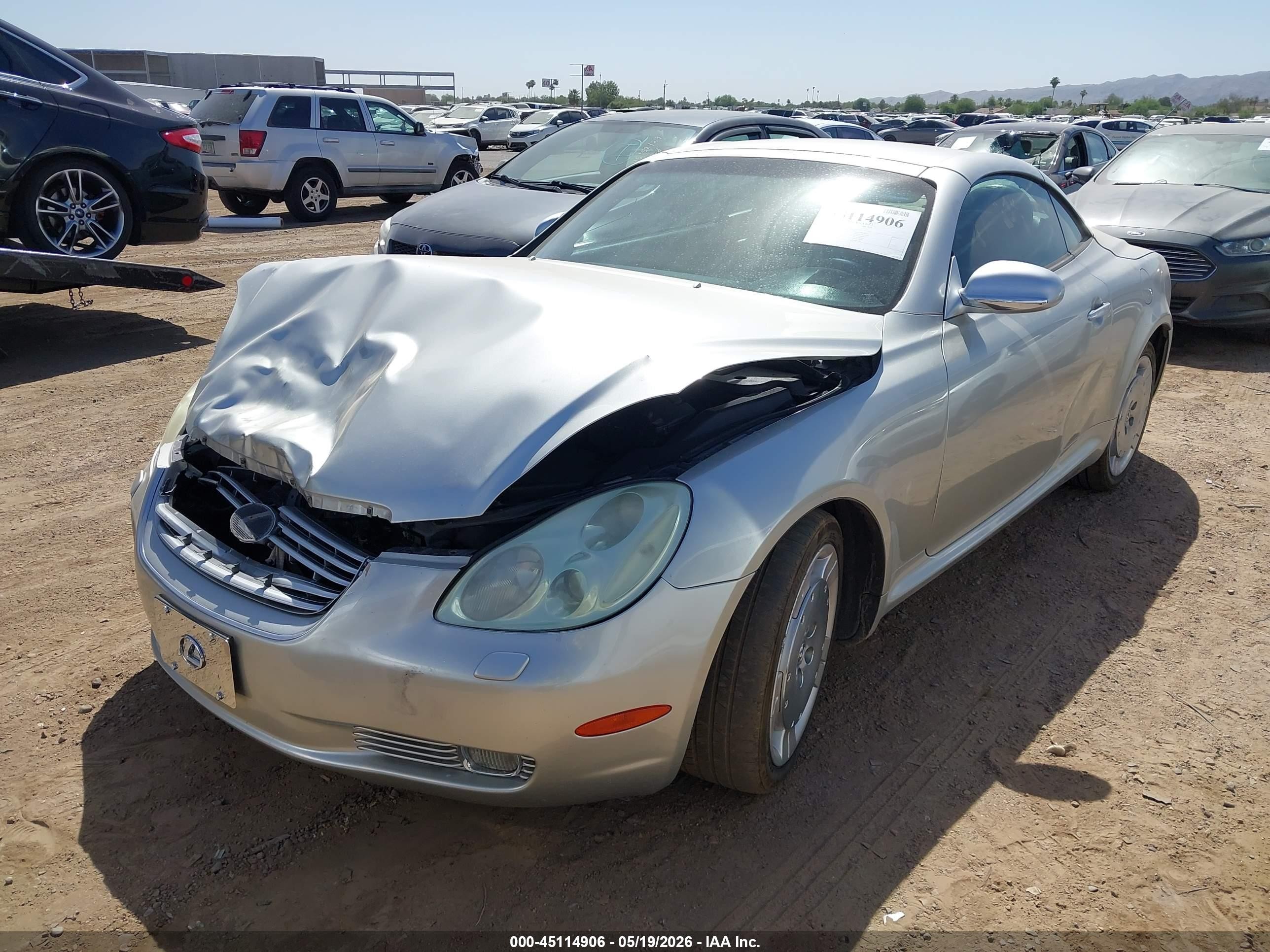 2004 Lexus Sc 430 Silver vin: JTHFN48Y940050459