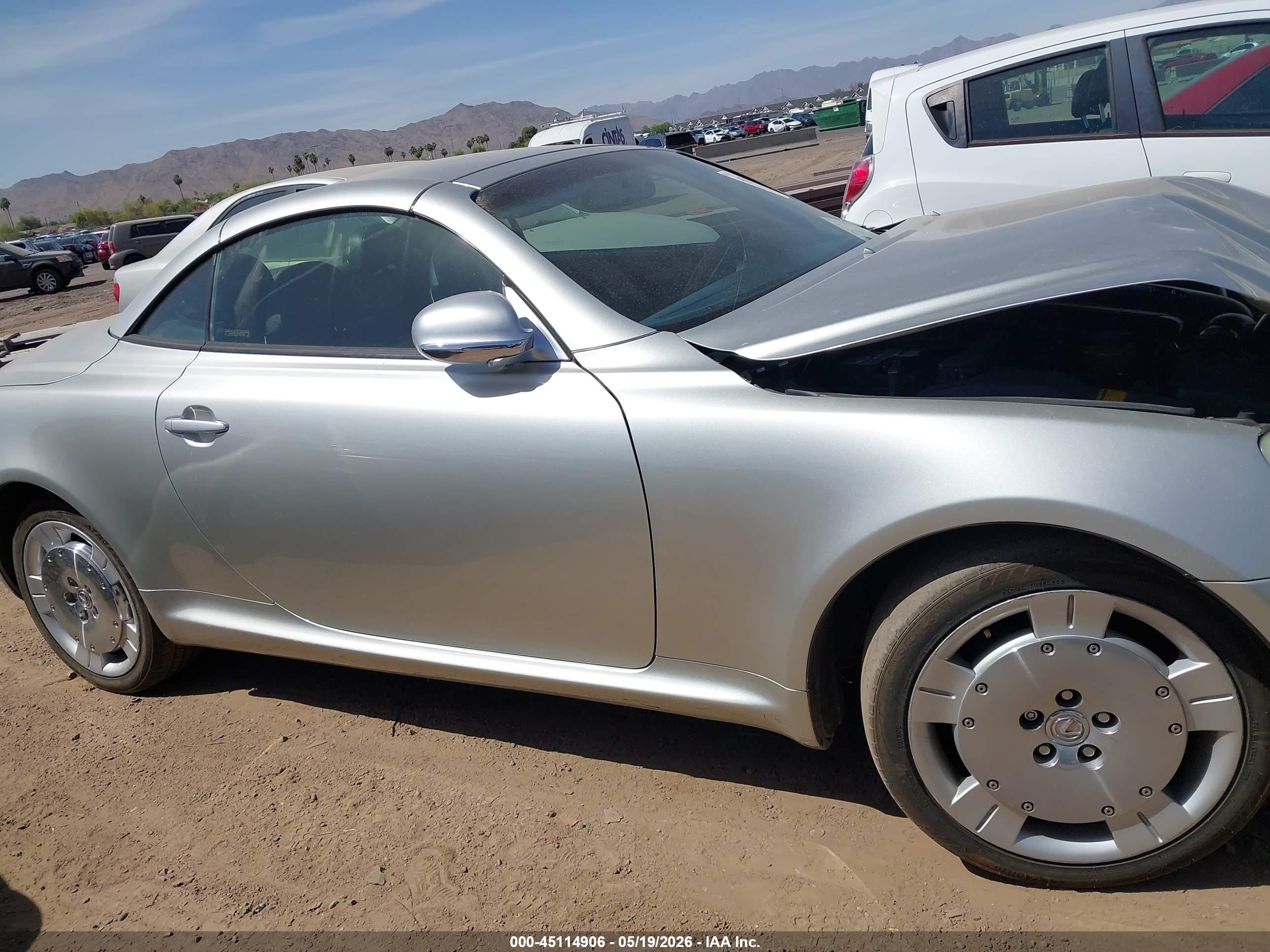 2004 Lexus Sc 430 Silver vin: JTHFN48Y940050459