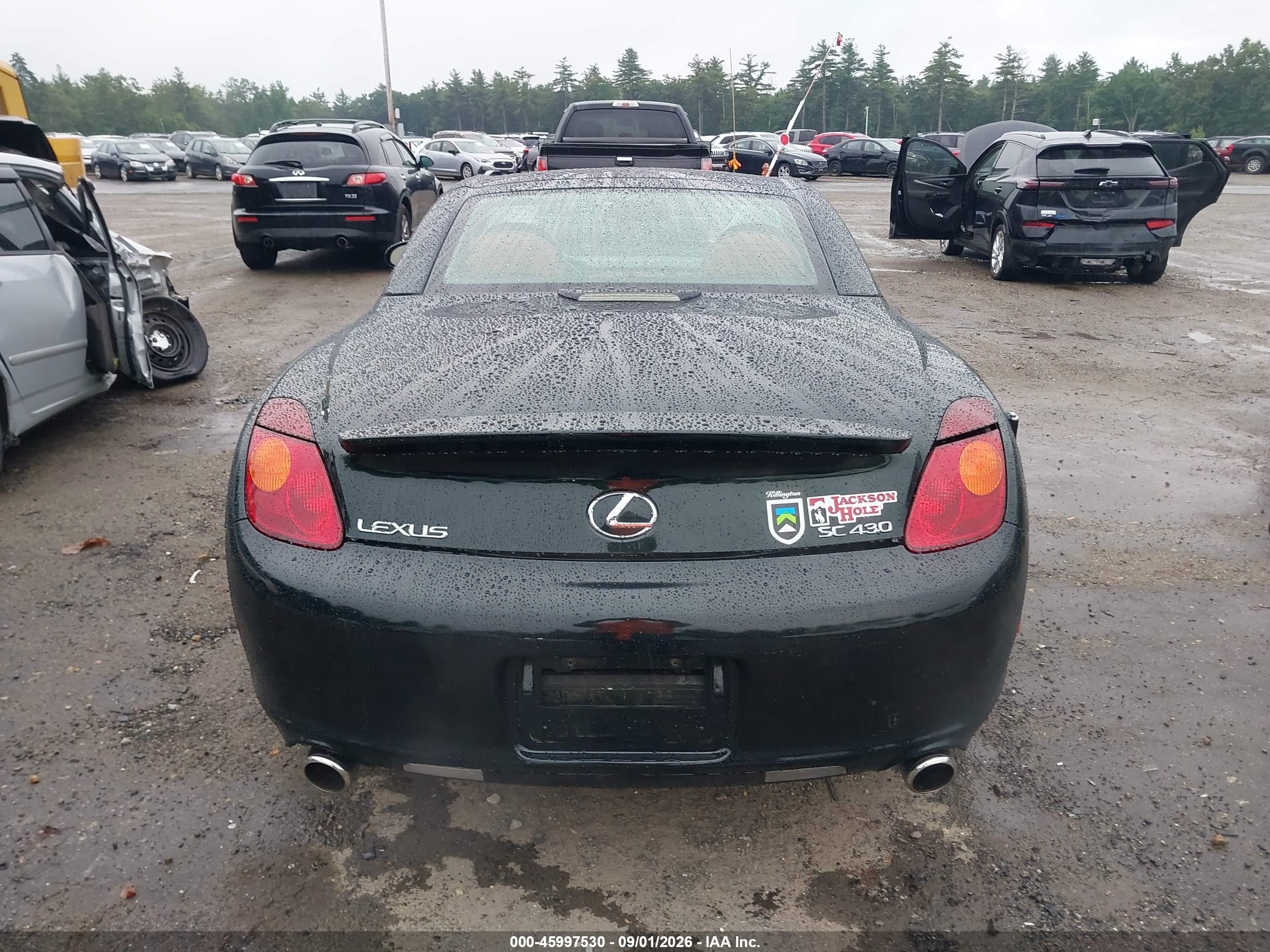 2004 Lexus Sc 430   Black vin: JTHFN48Y940055161