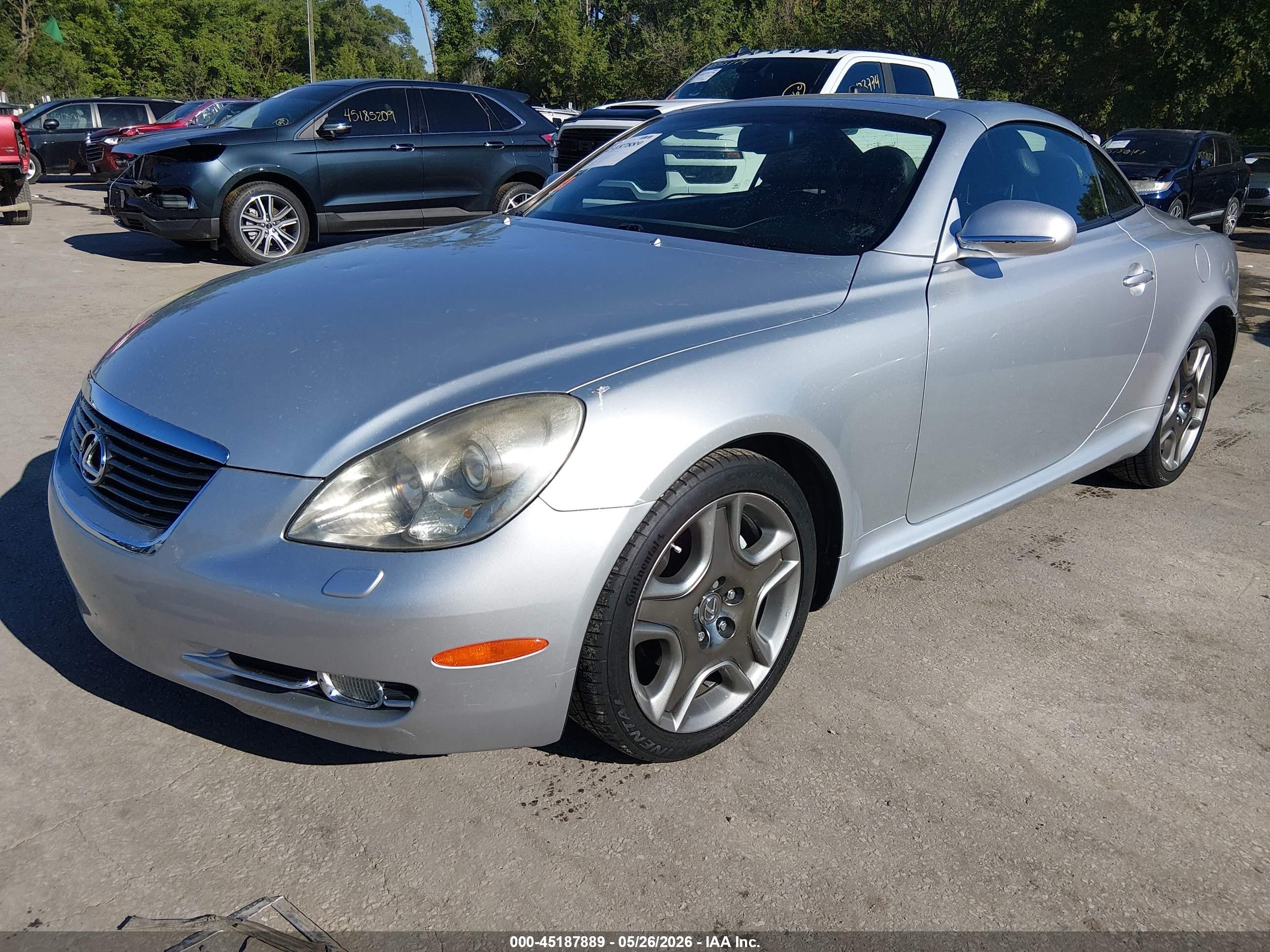 2006 Lexus Sc 430   Silver vin: JTHFN48Y969001888