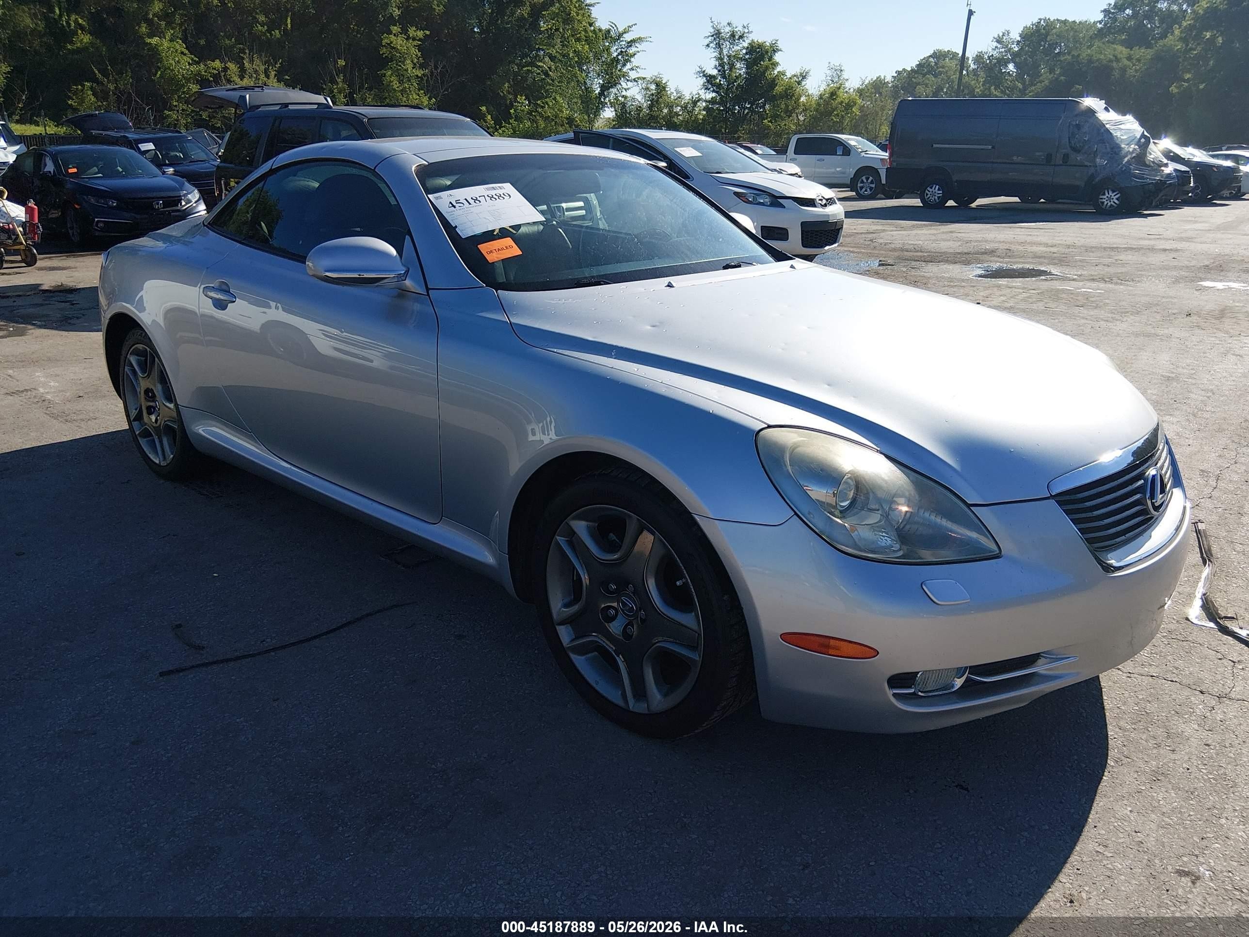 2006 Lexus Sc 430   Silver vin: JTHFN48Y969001888