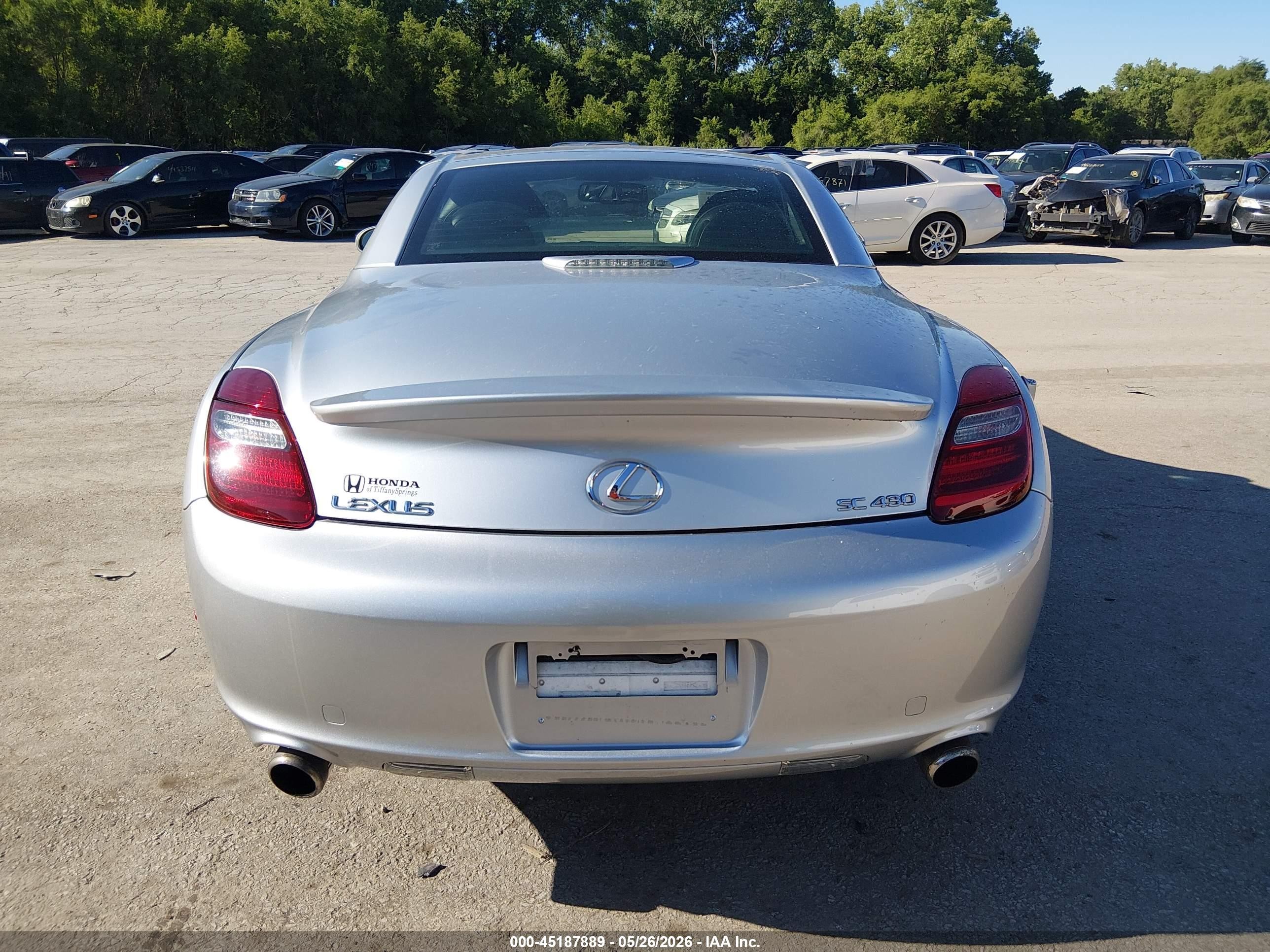 2006 Lexus Sc 430   Silver vin: JTHFN48Y969001888