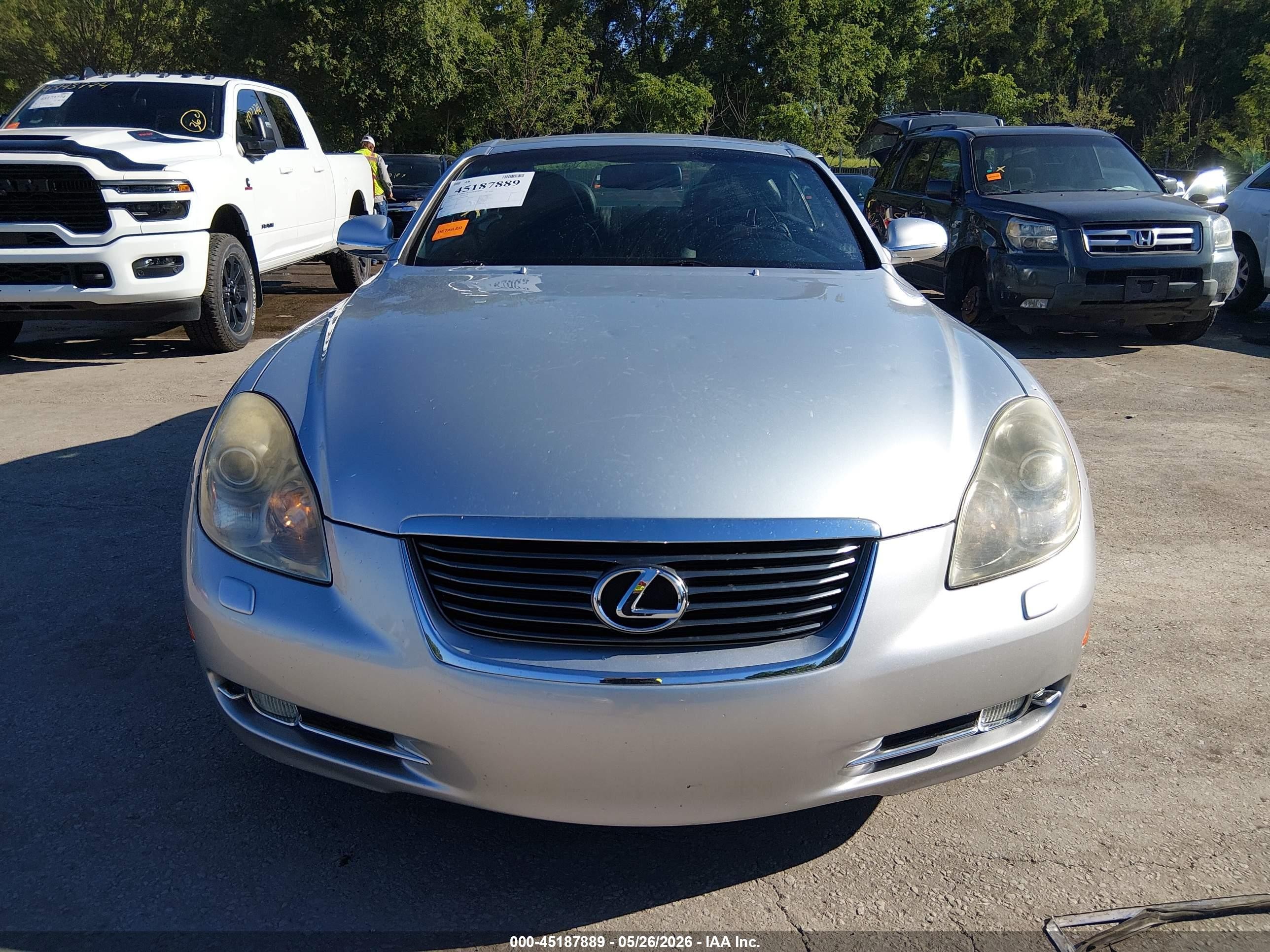 2006 Lexus Sc 430   Silver vin: JTHFN48Y969001888