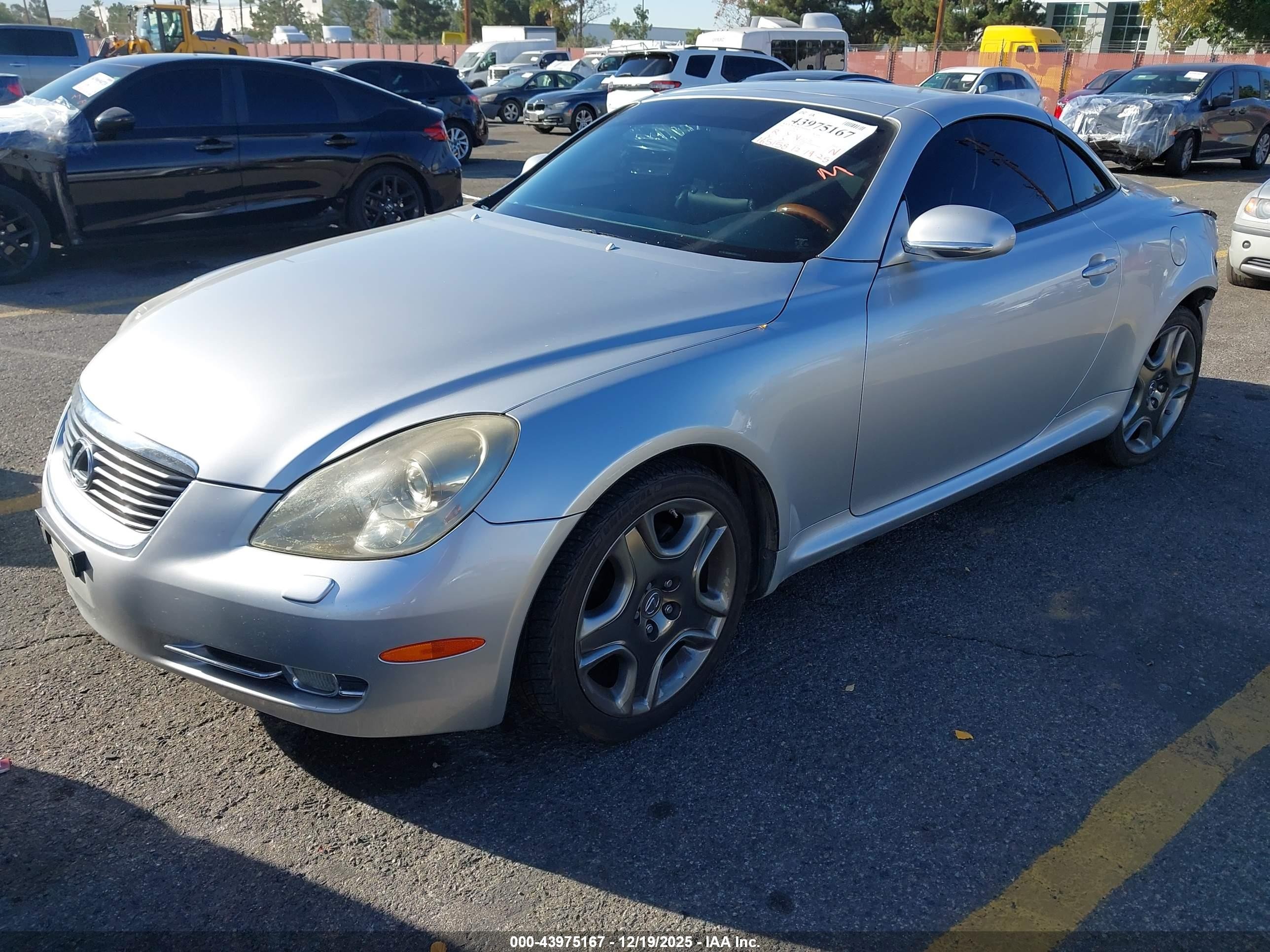2006 Lexus Sc 430   Silver vin: JTHFN48Y969002068