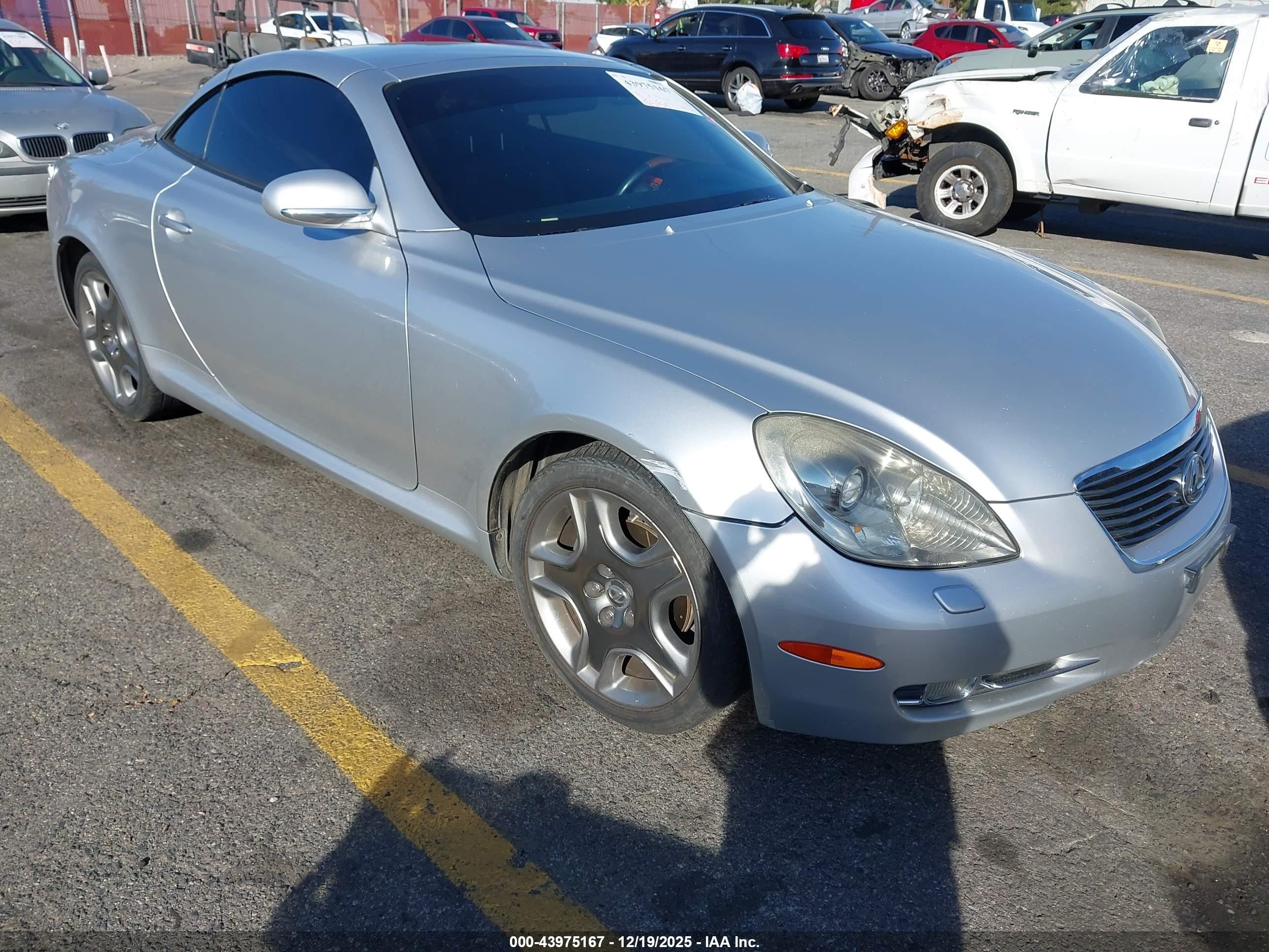 2006 Lexus Sc 430   Silver vin: JTHFN48Y969002068