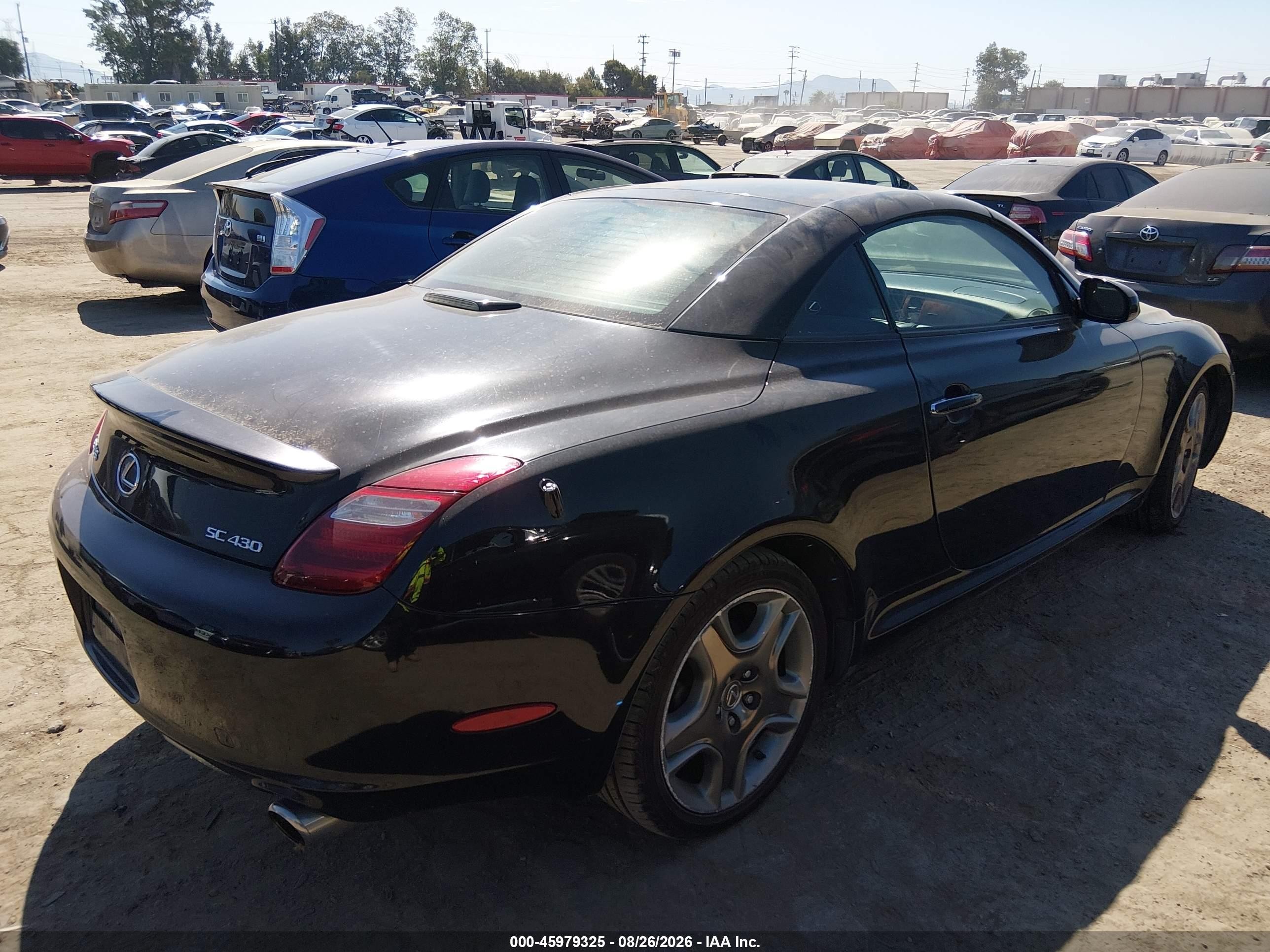 2006 Lexus Sc 430 Черный vin: JTHFN48Y969002314