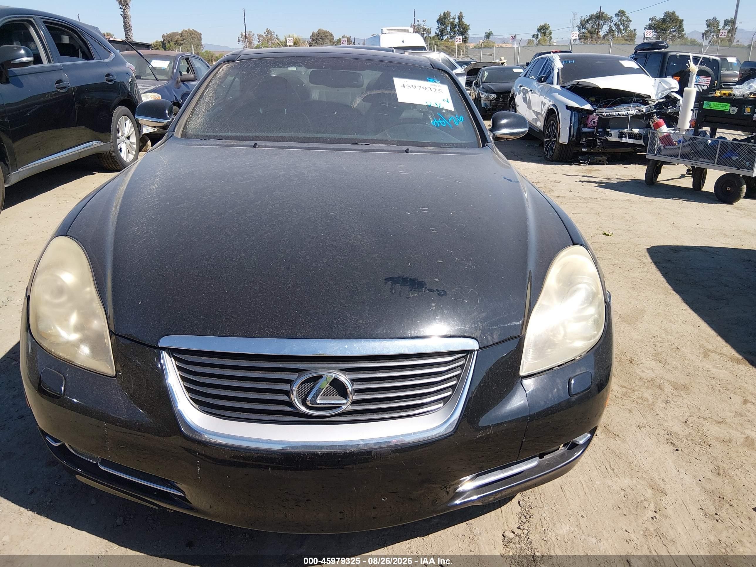 2006 Lexus Sc 430 Черный vin: JTHFN48Y969002314