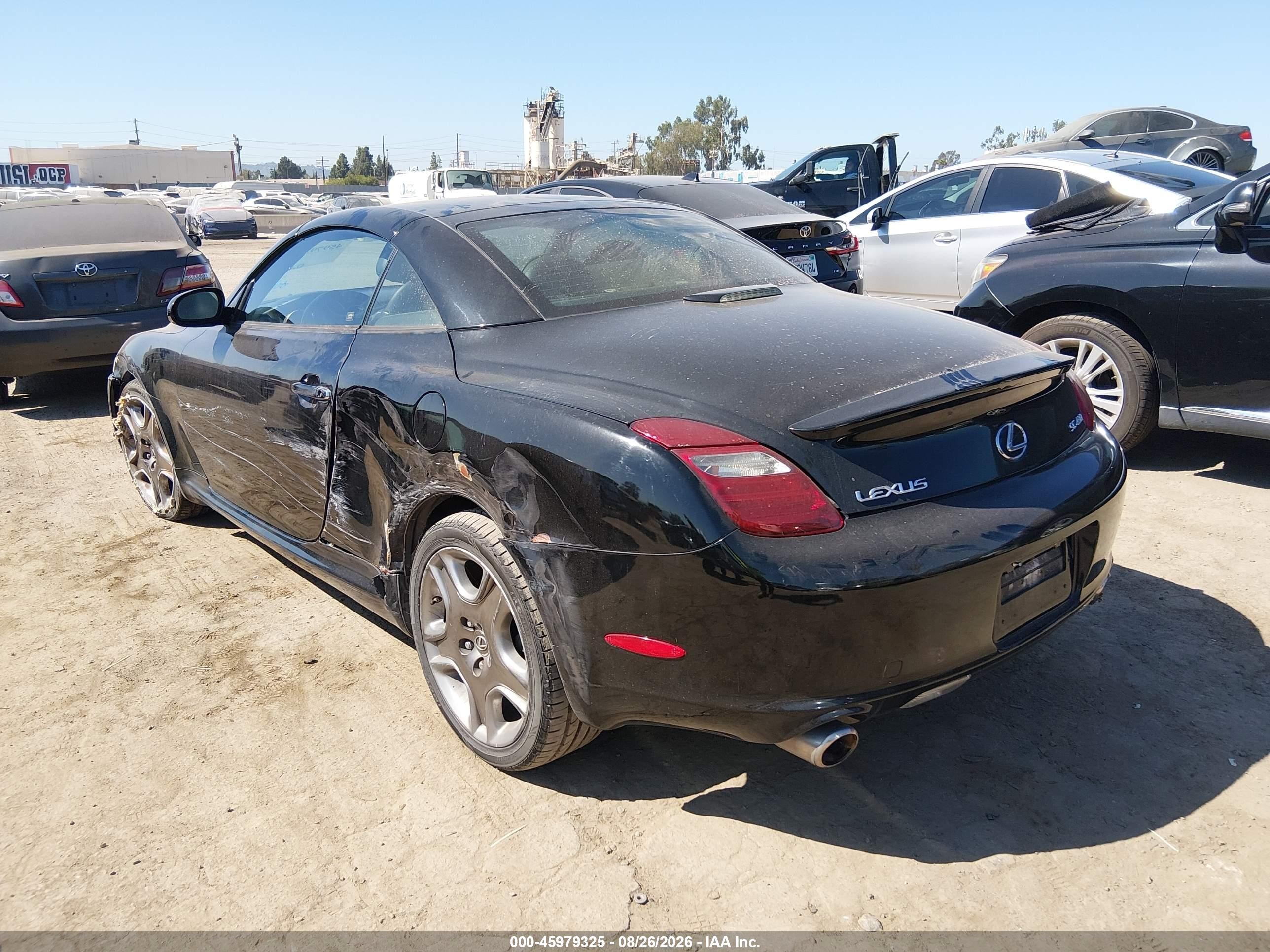 2006 Lexus Sc 430 Черный vin: JTHFN48Y969002314