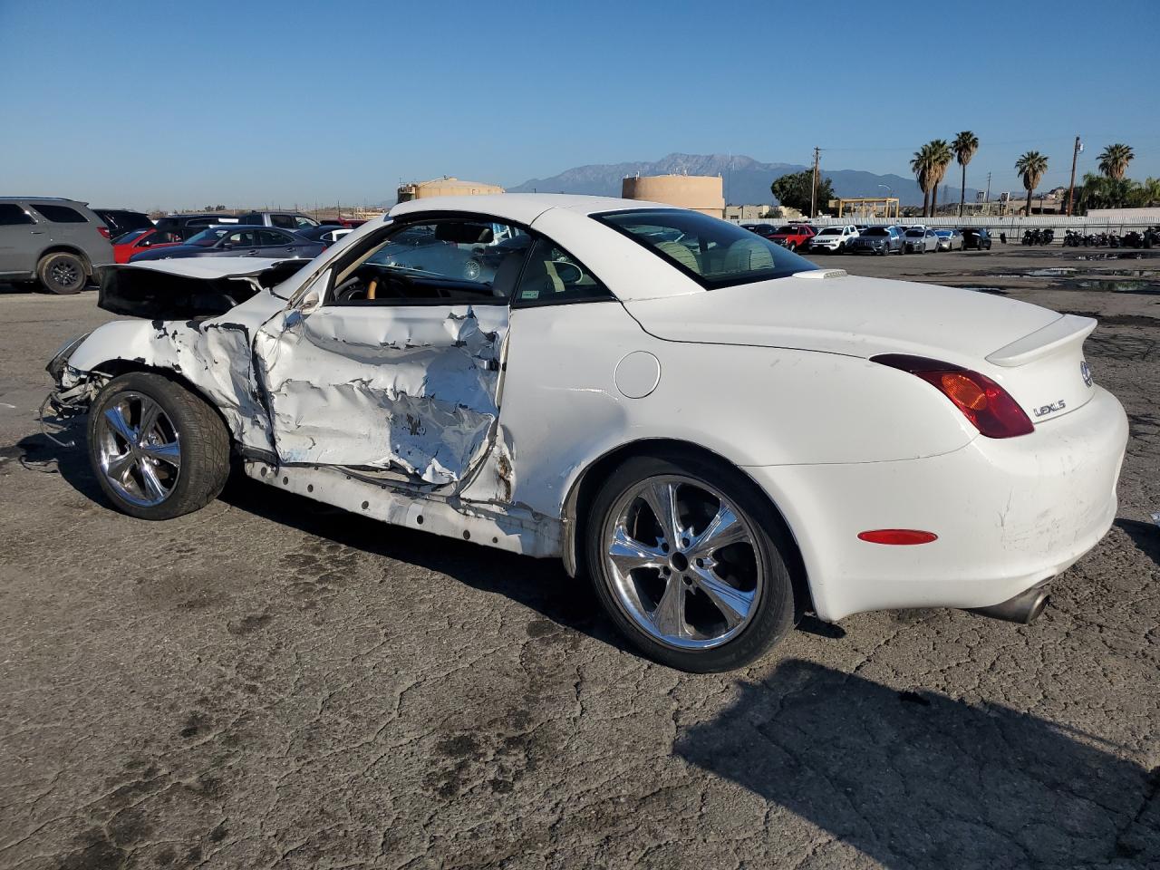 2002 Lexus Sc 430 White vin: JTHFN48YX20012865 Damage: Left C Pillar, Kinked, > 12 Inches