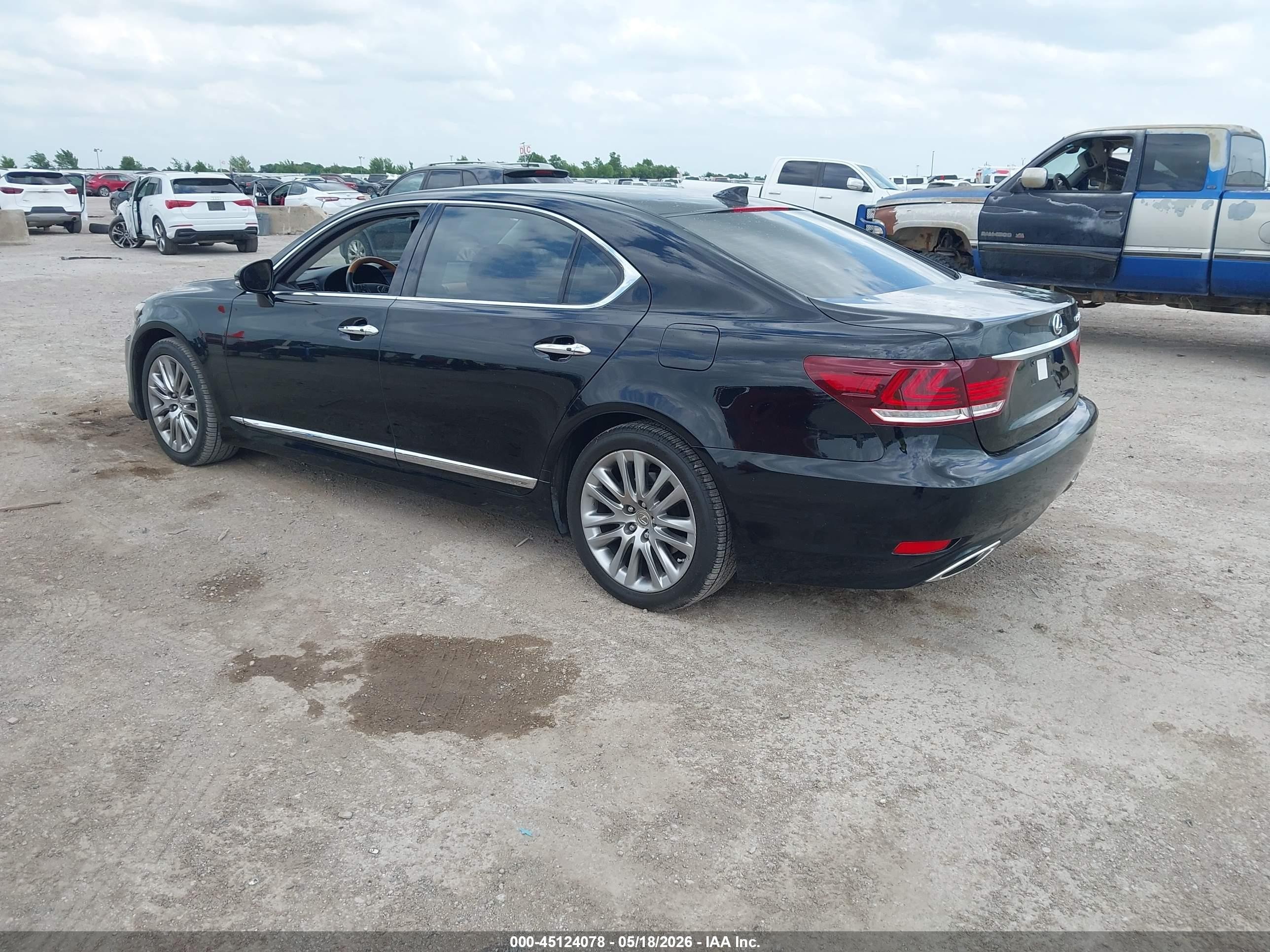 2014 Lexus Ls 460 L Black vin: JTHGL1EF9E5051367