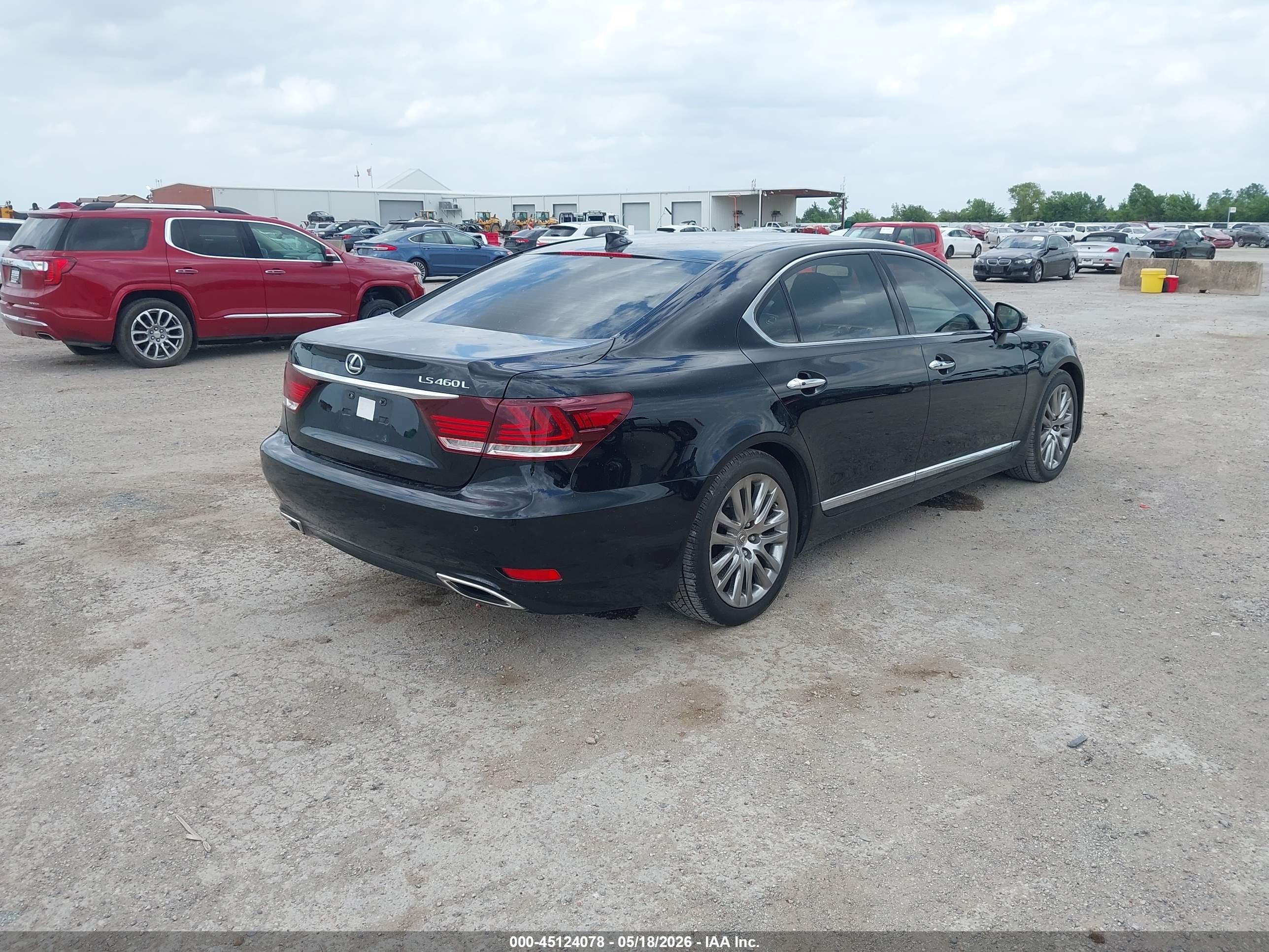 2014 Lexus Ls 460 L Black vin: JTHGL1EF9E5051367