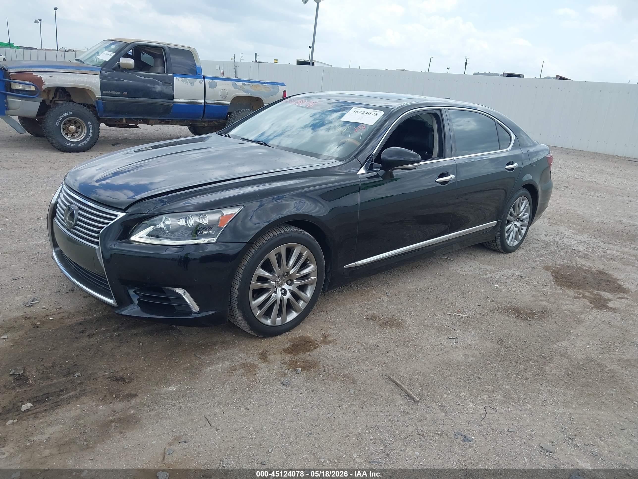 2014 Lexus Ls 460 L Black vin: JTHGL1EF9E5051367