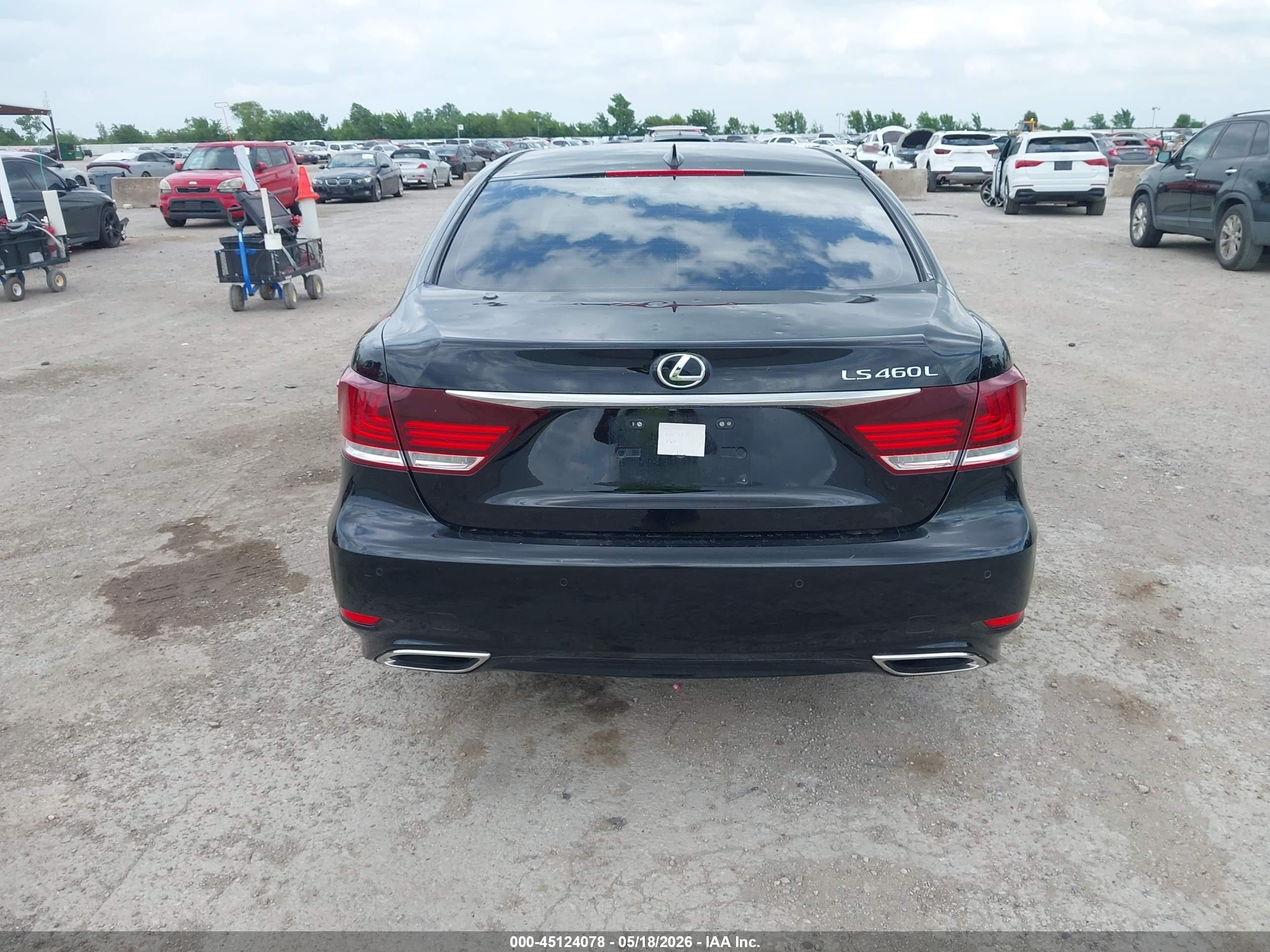 2014 Lexus Ls 460 L Black vin: JTHGL1EF9E5051367