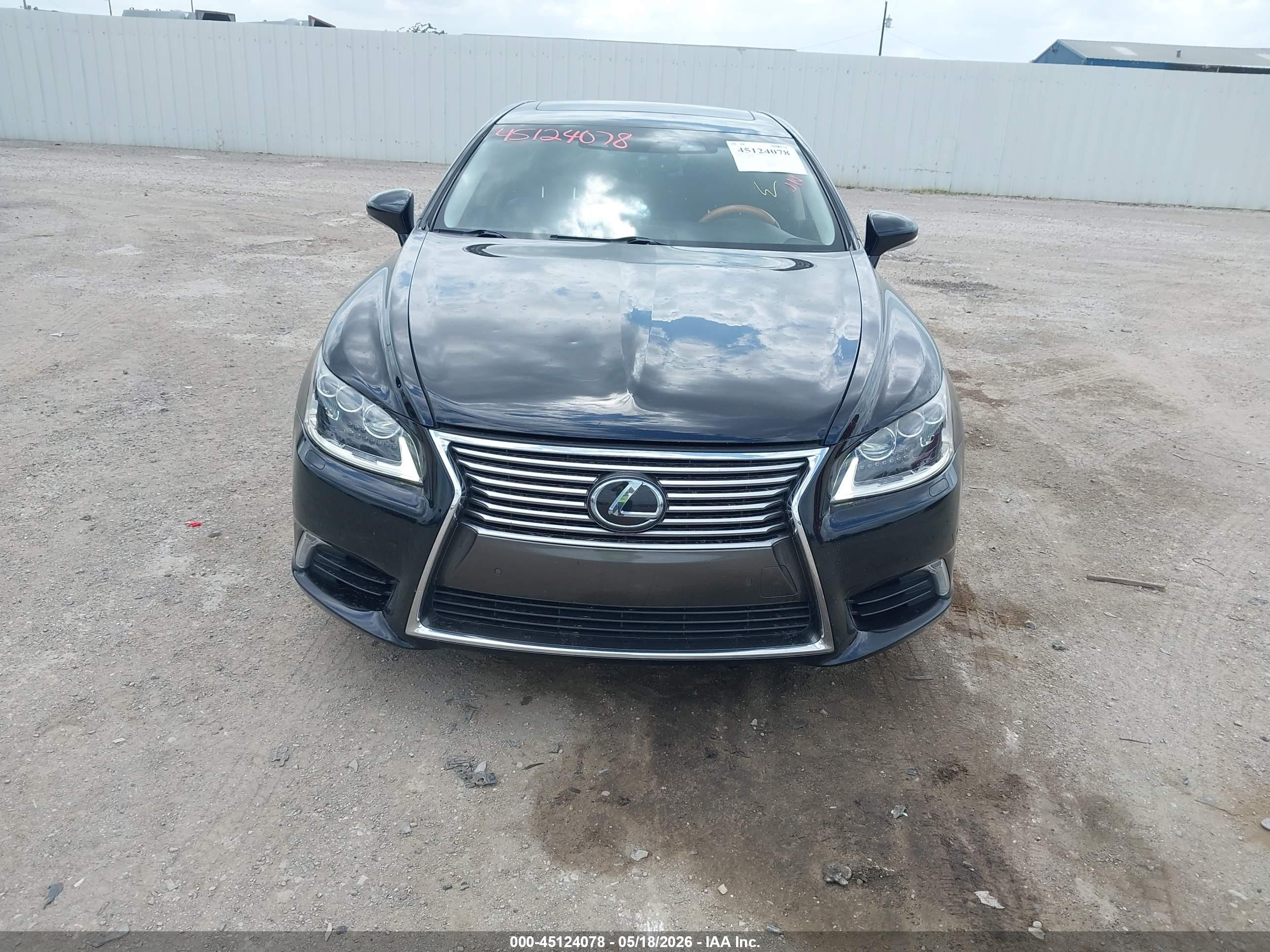 2014 Lexus Ls 460 L Black vin: JTHGL1EF9E5051367
