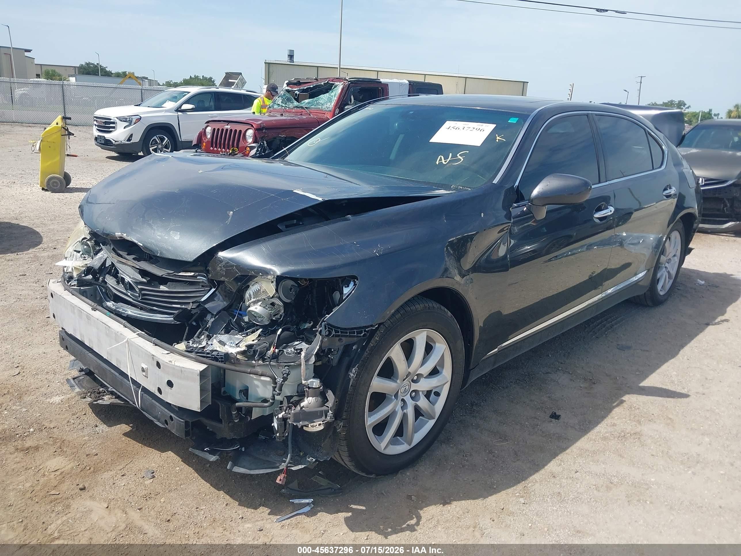 2007 Lexus Ls 460 L Gray vin: JTHGL46F075002075