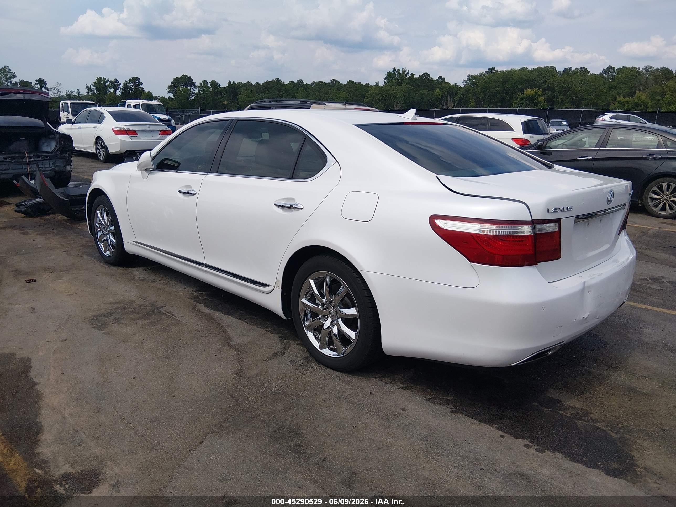 2007 Lexus Ls 460 L White vin: JTHGL46F075013240
