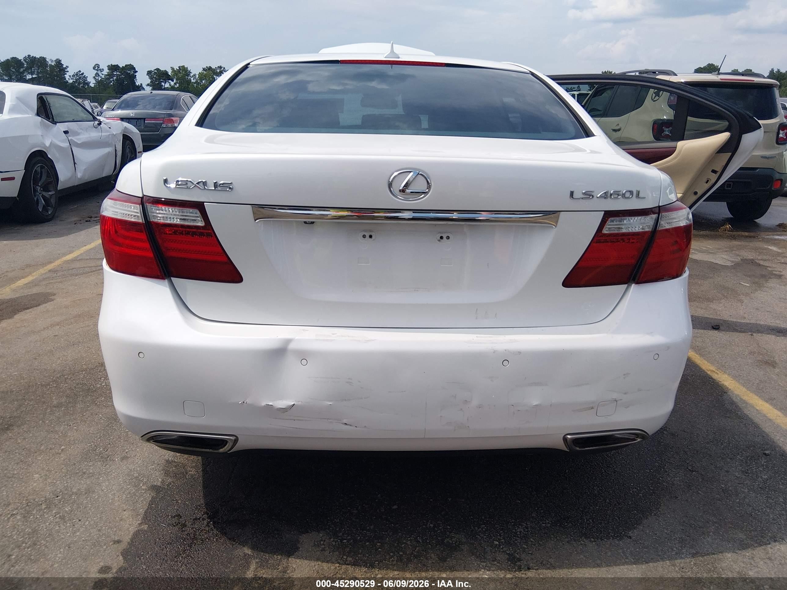 2007 Lexus Ls 460 L White vin: JTHGL46F075013240