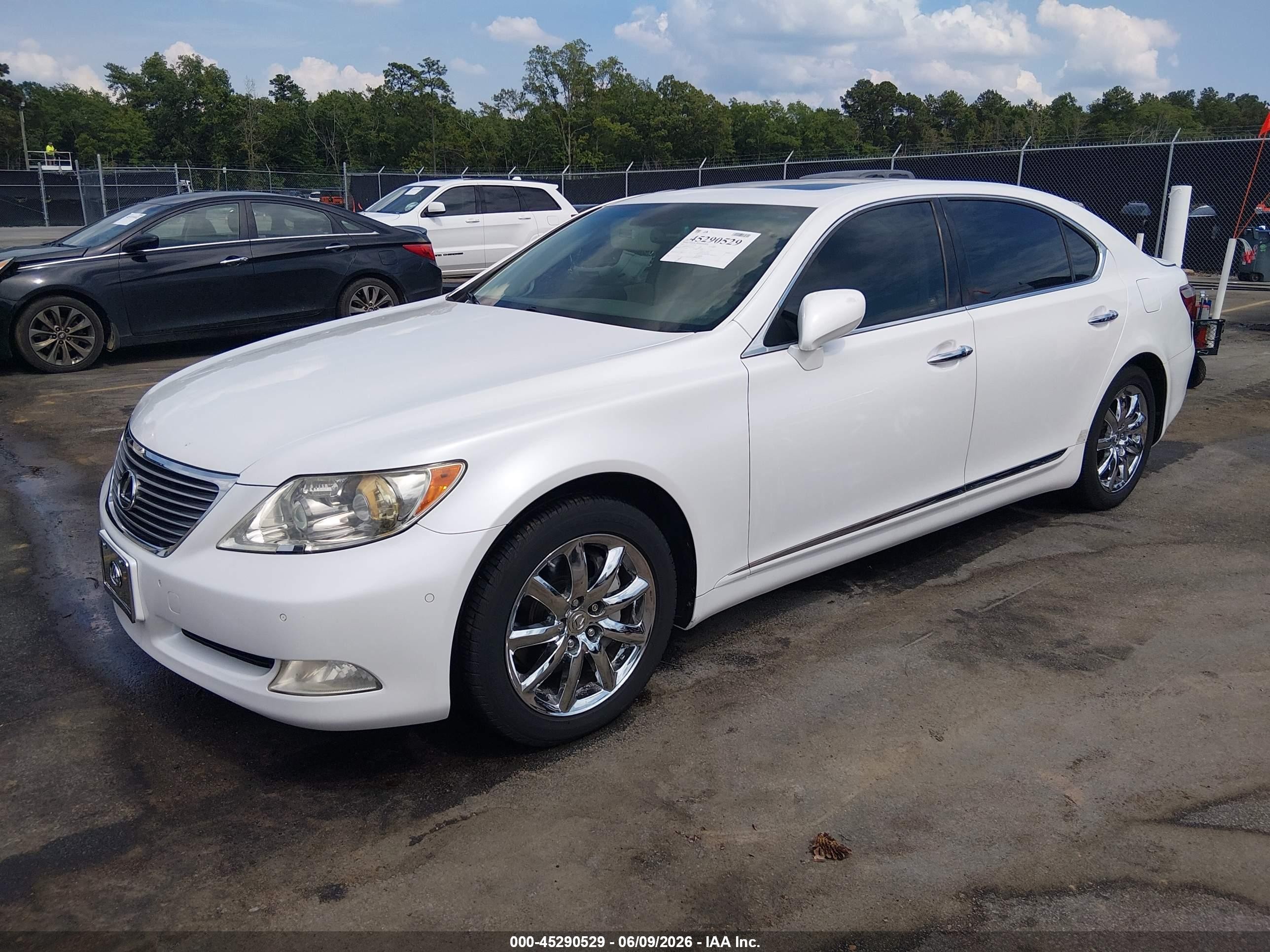 2007 Lexus Ls 460 L White vin: JTHGL46F075013240