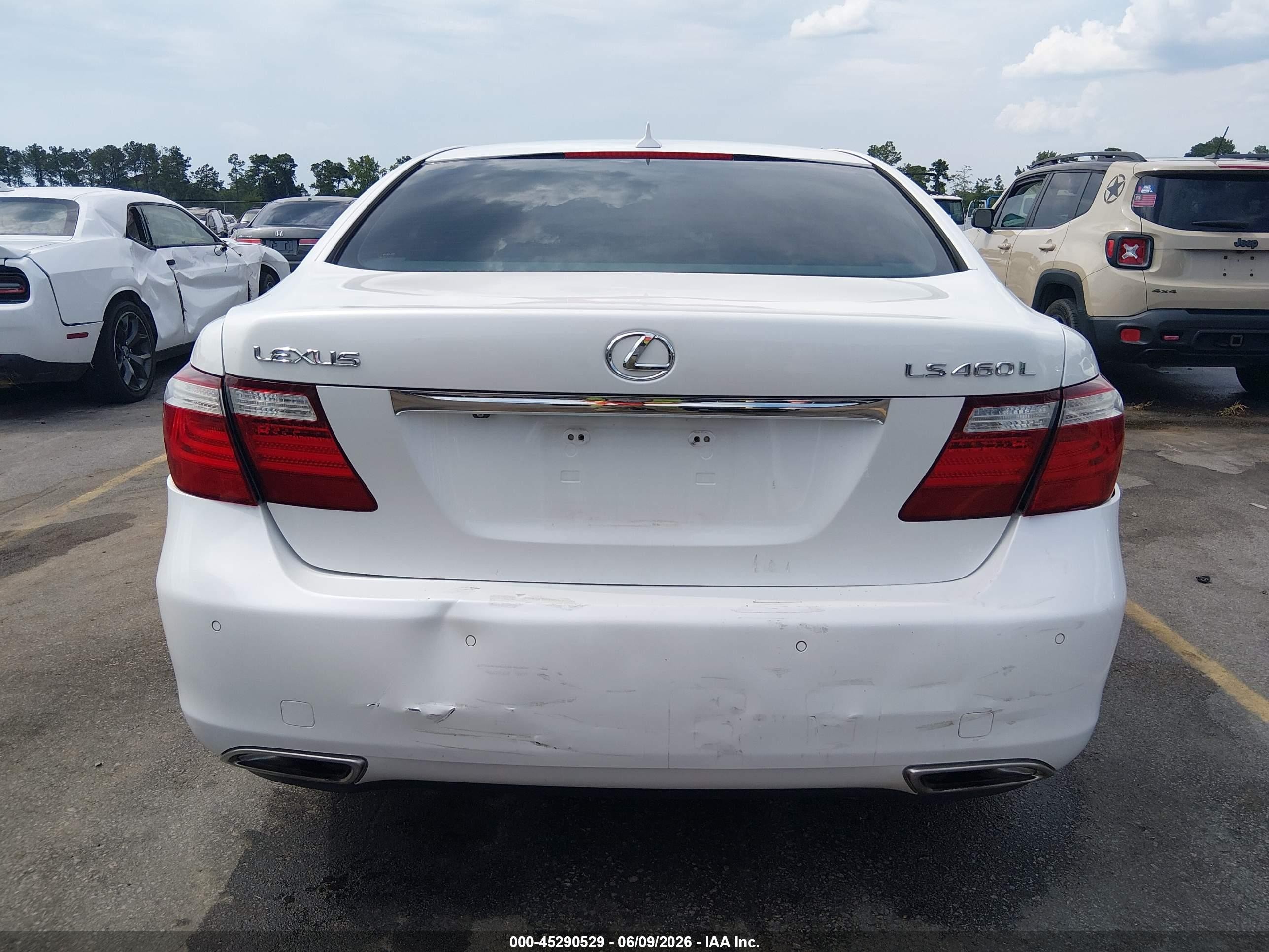 2007 Lexus Ls 460 L White vin: JTHGL46F075013240