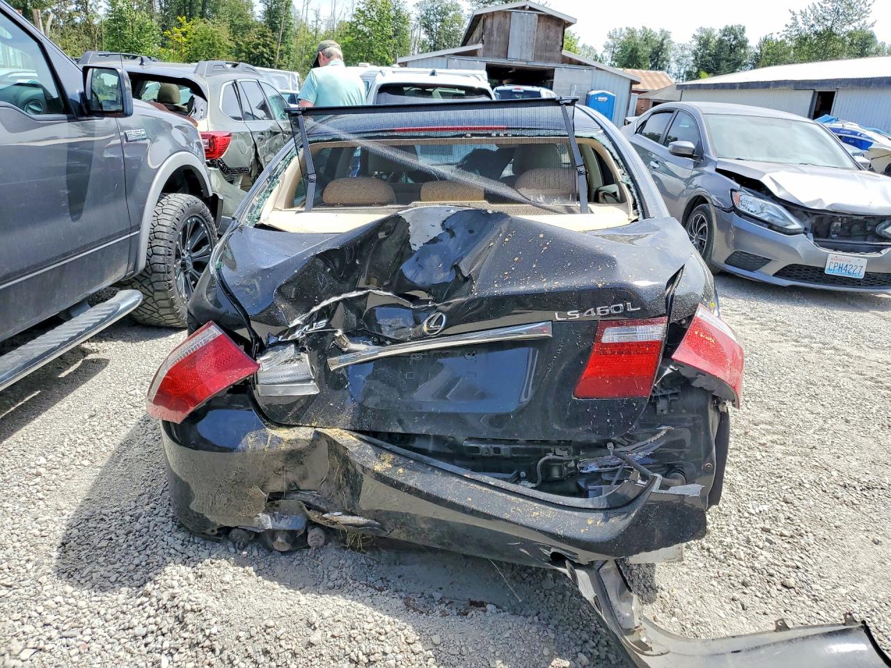 2007 Lexus Ls 460l Black vin: JTHGL46F175015692