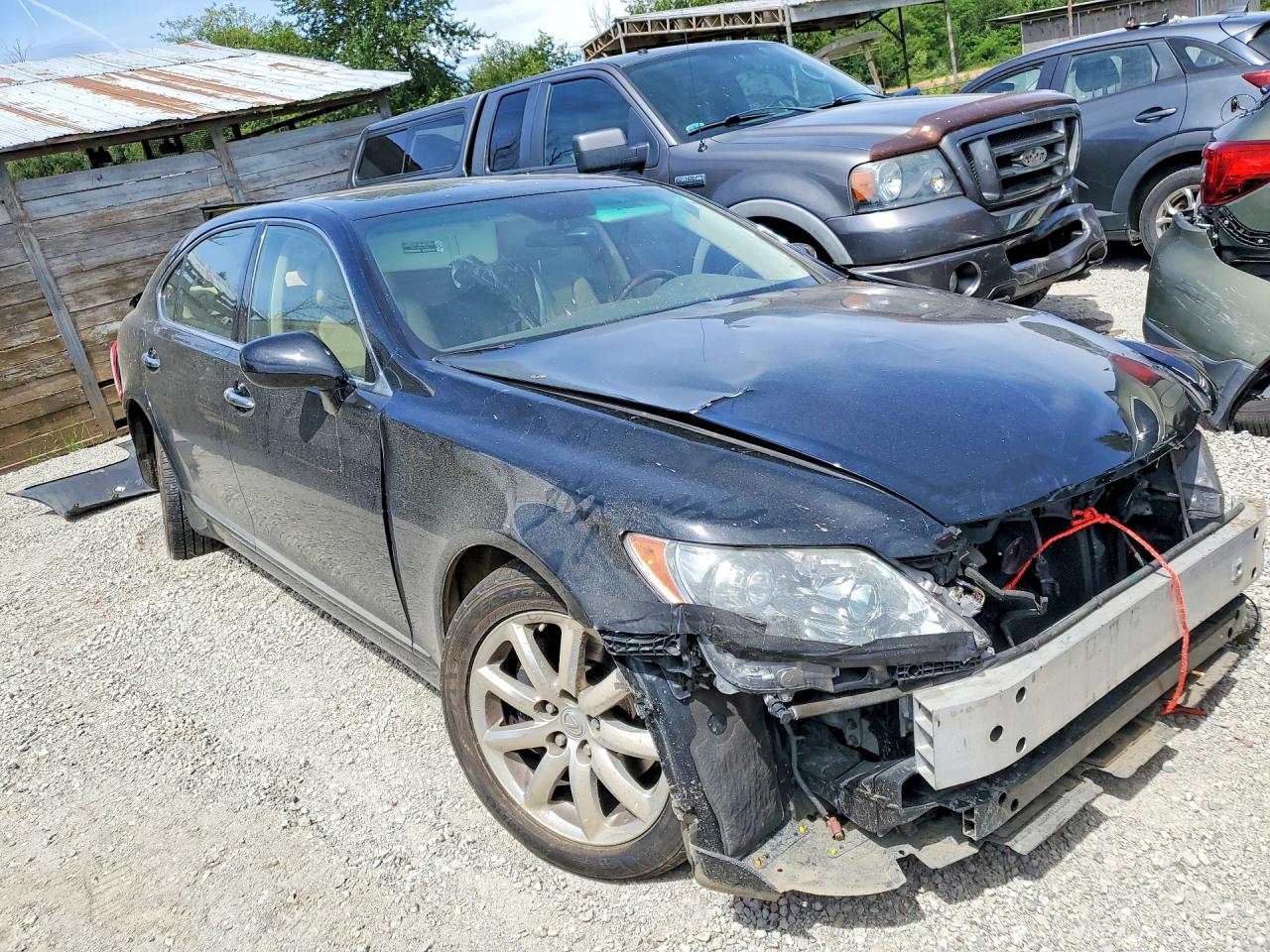 2007 Lexus Ls 460l Black vin: JTHGL46F175015692
