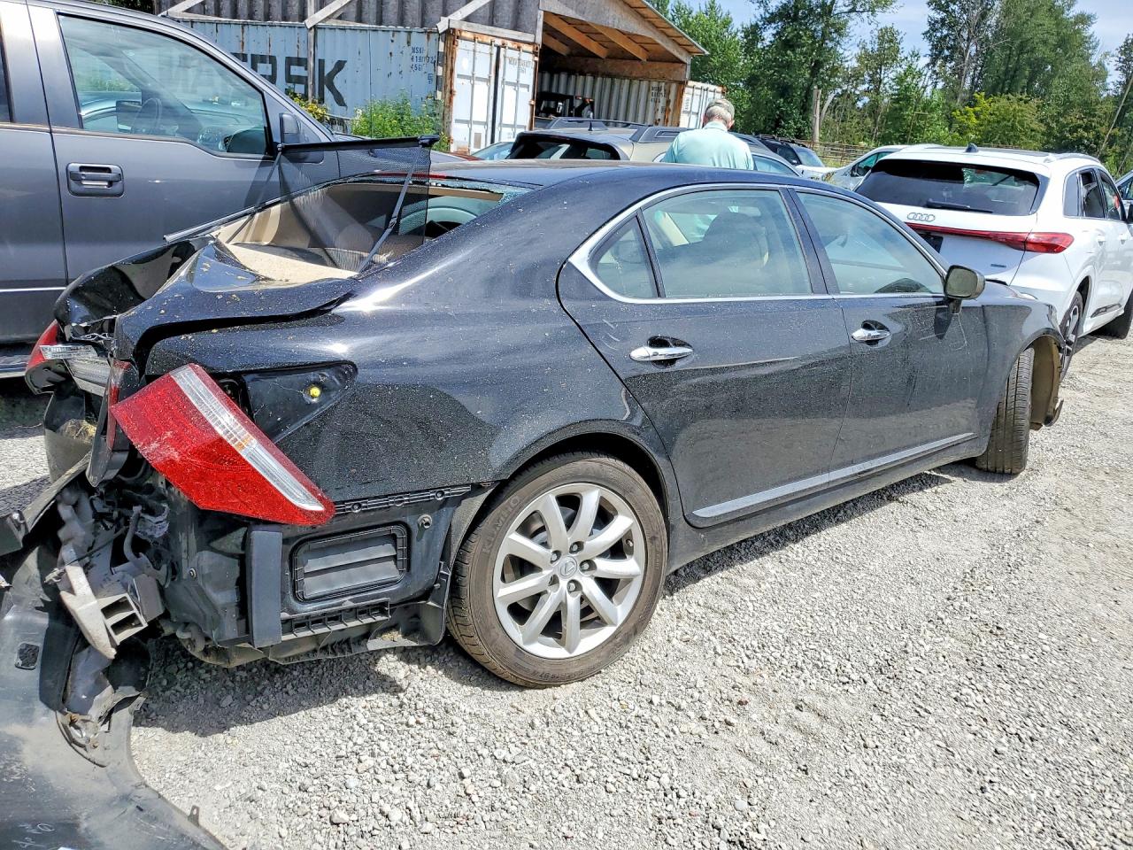 2007 Lexus Ls 460l Black vin: JTHGL46F175015692