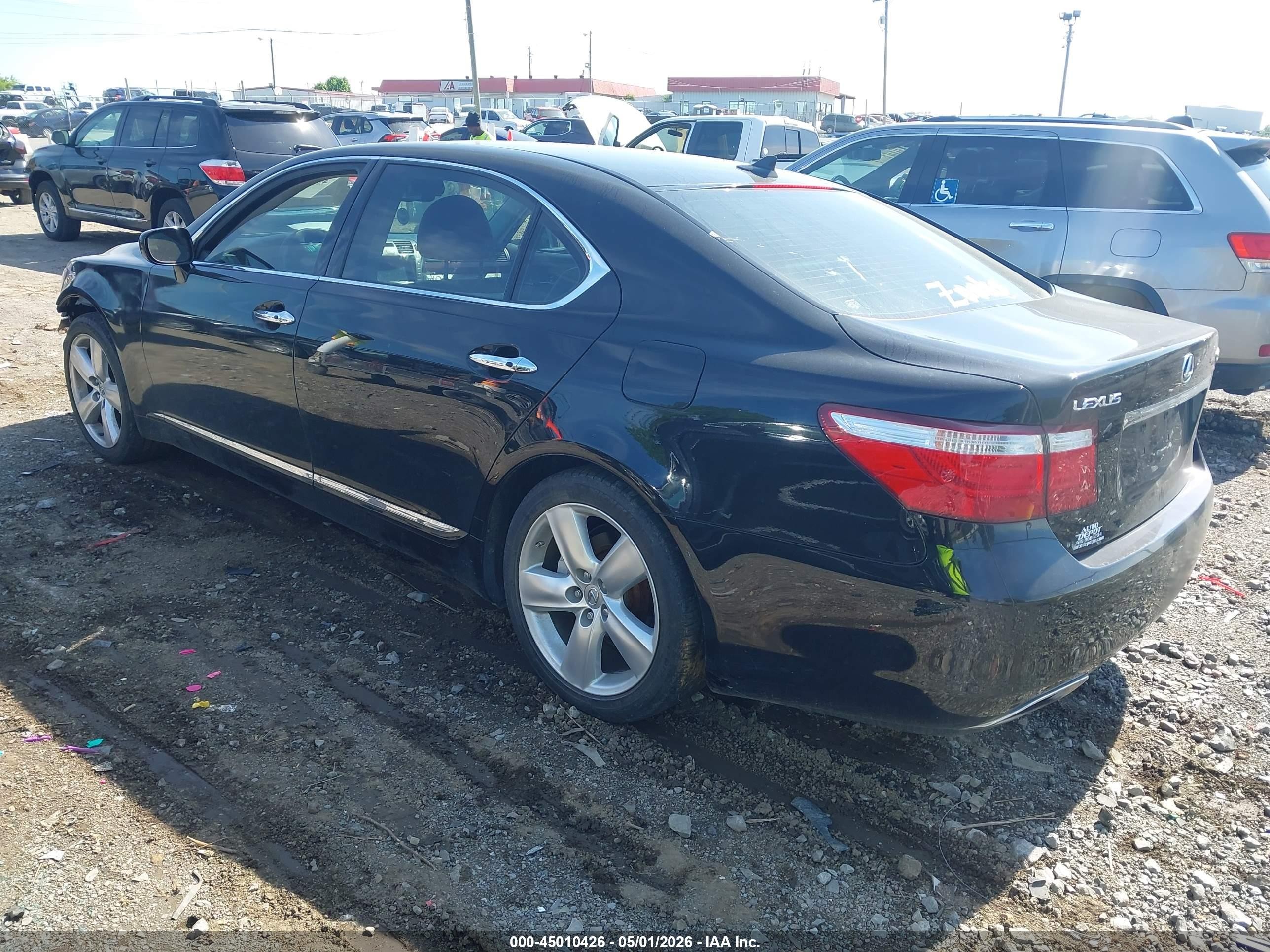 2008 Lexus Ls 460 L Black vin: JTHGL46F185029433