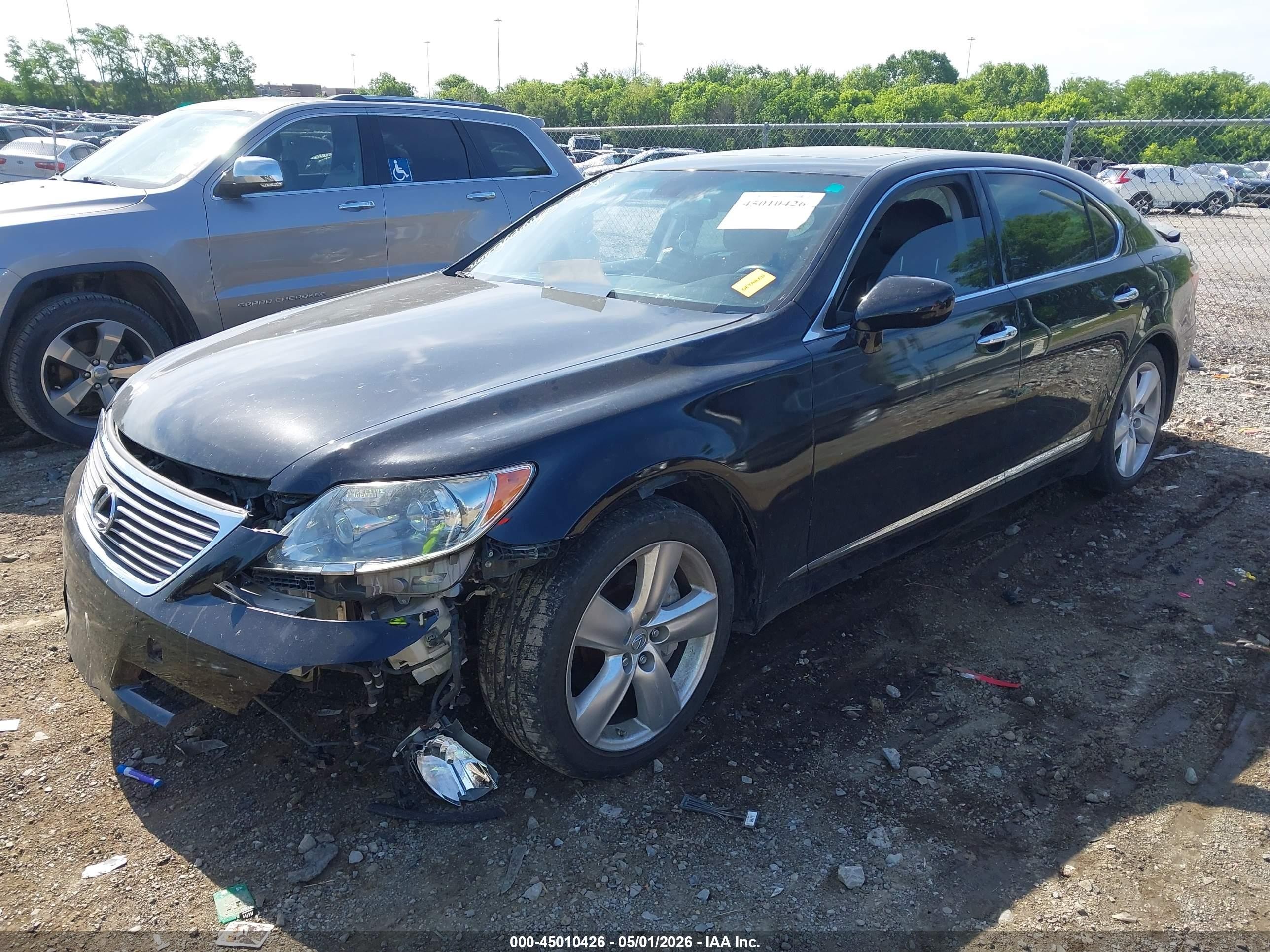 2008 Lexus Ls 460 L Black vin: JTHGL46F185029433