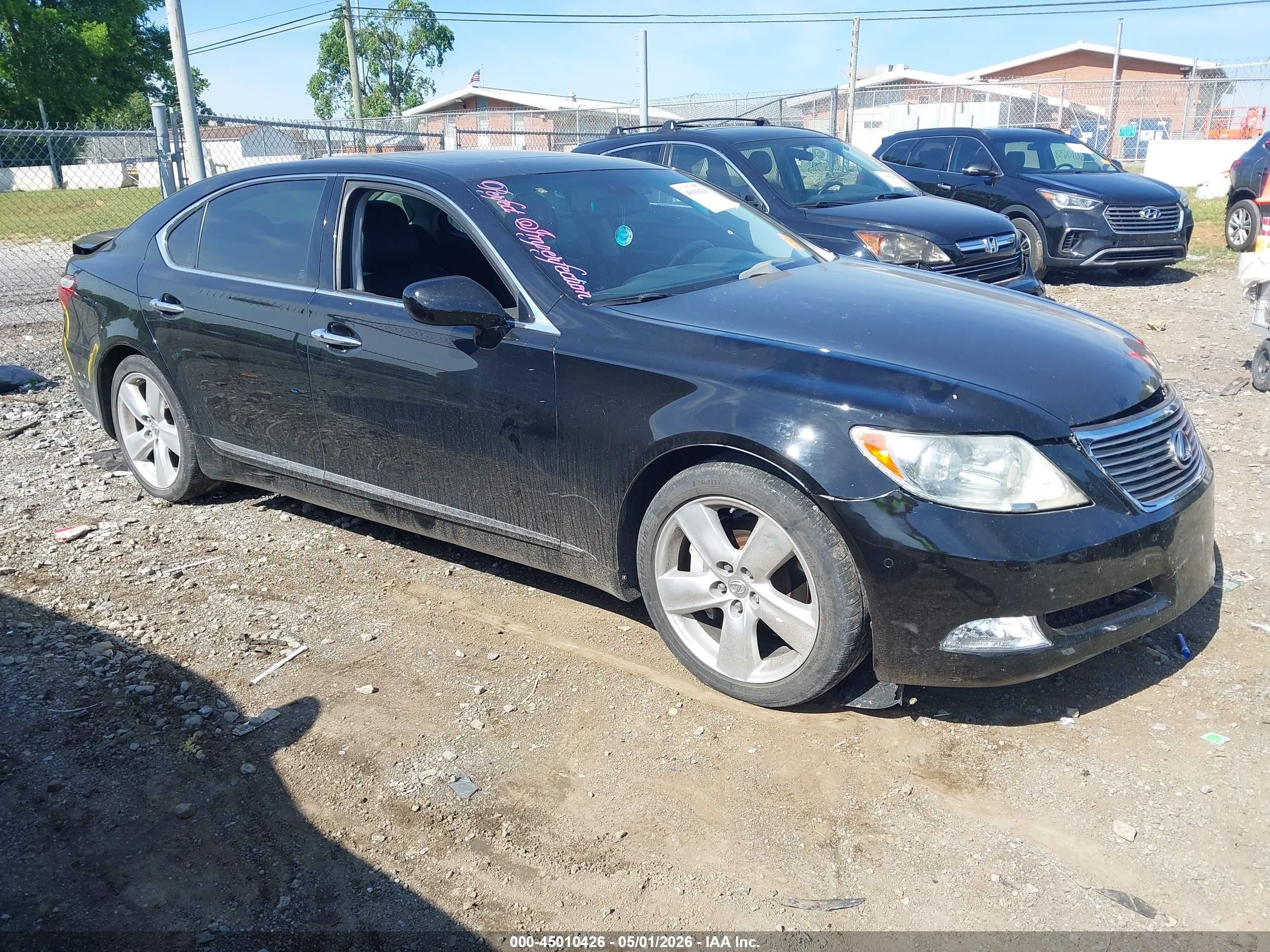 2008 Lexus Ls 460 L Black vin: JTHGL46F185029433