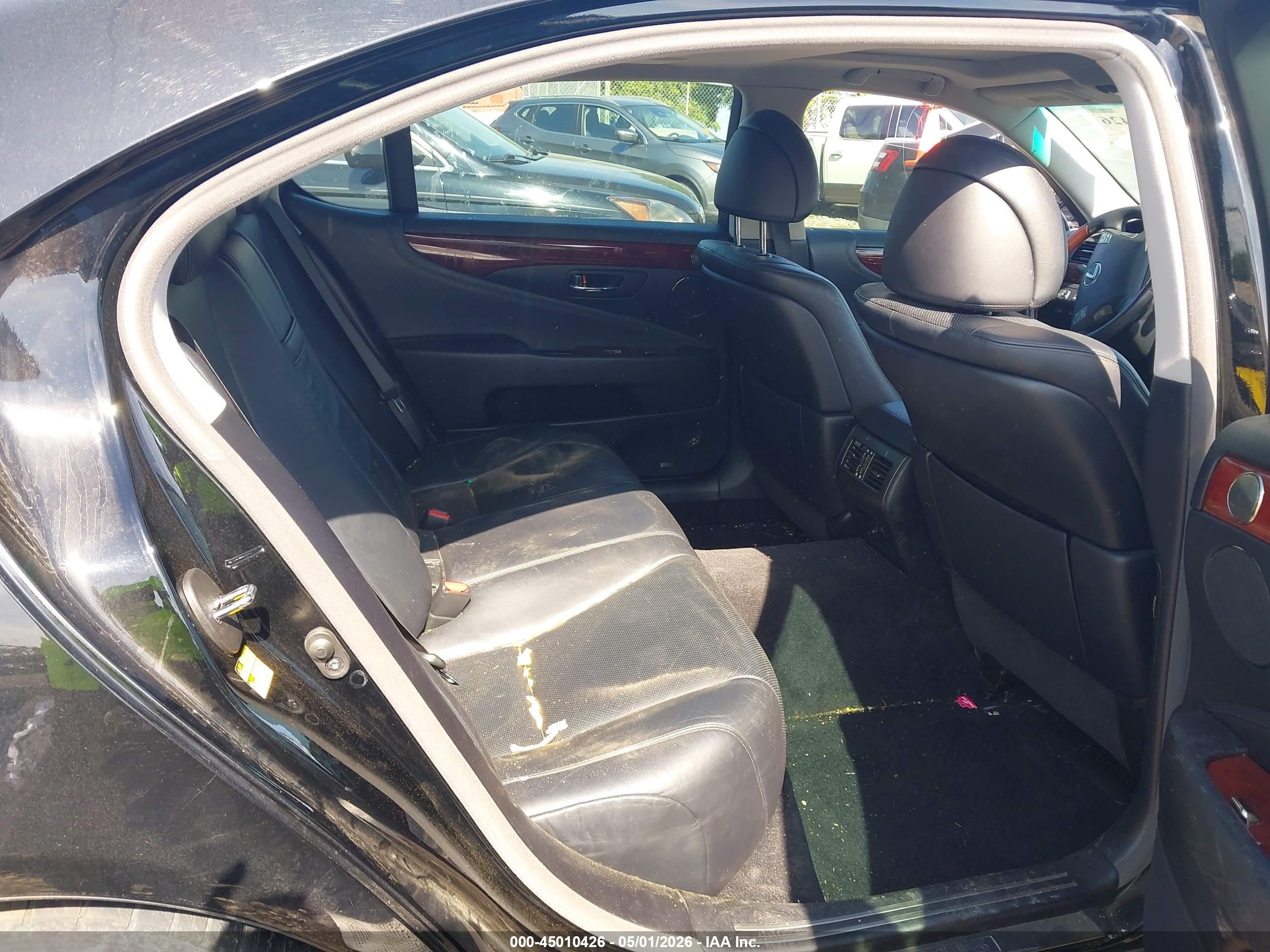 2008 Lexus Ls 460 L Black vin: JTHGL46F185029433